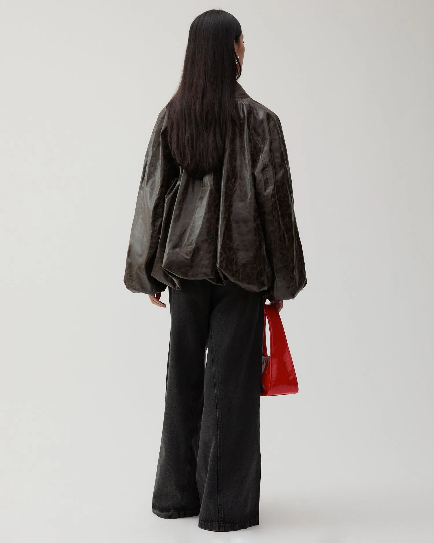 Becca Jacket Faux Leather Distressed Brown sold by Rejina Pyo product image thumbnail 3