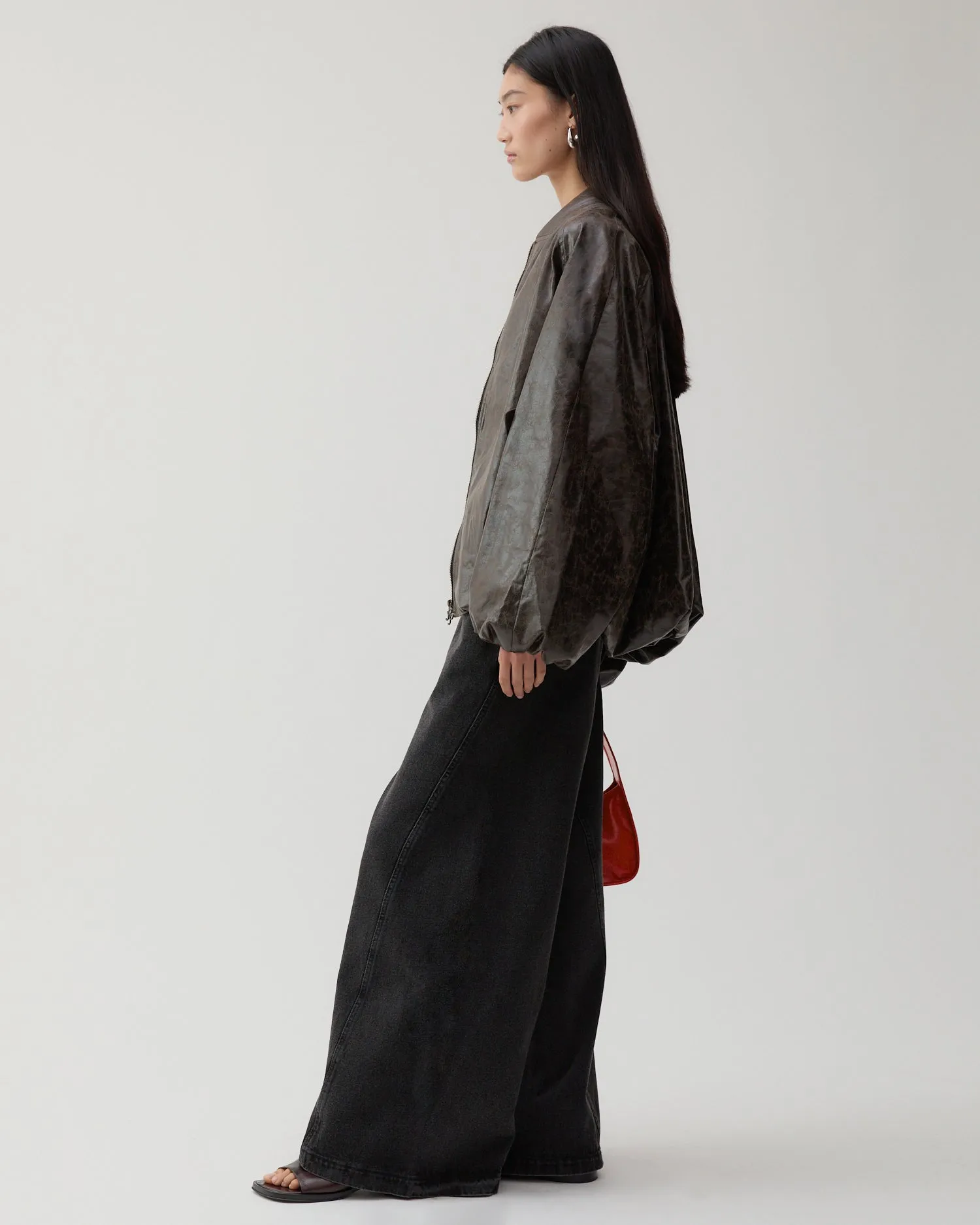 Becca Jacket Faux Leather Distressed Brown sold by Rejina Pyo product image thumbnail 4