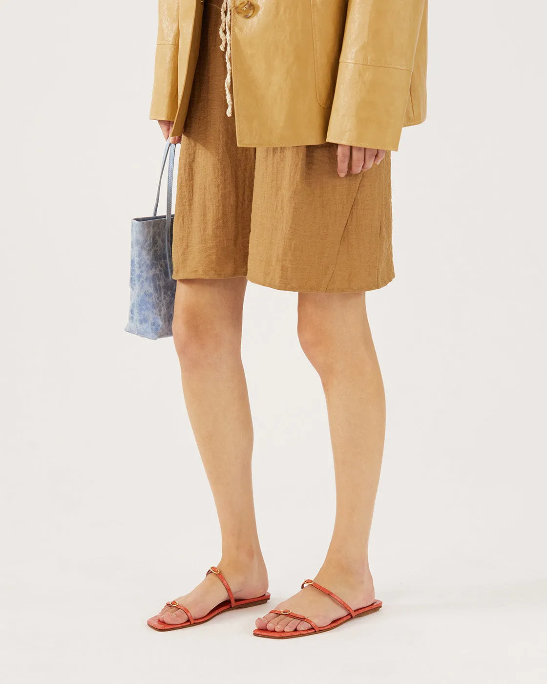 Clara Sandals Leather Emboss Croc Orange sold by Rejina Pyo product image thumbnail 3