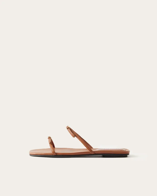 Clara Sandals Leather Nappa Tan made by Rejina Pyo