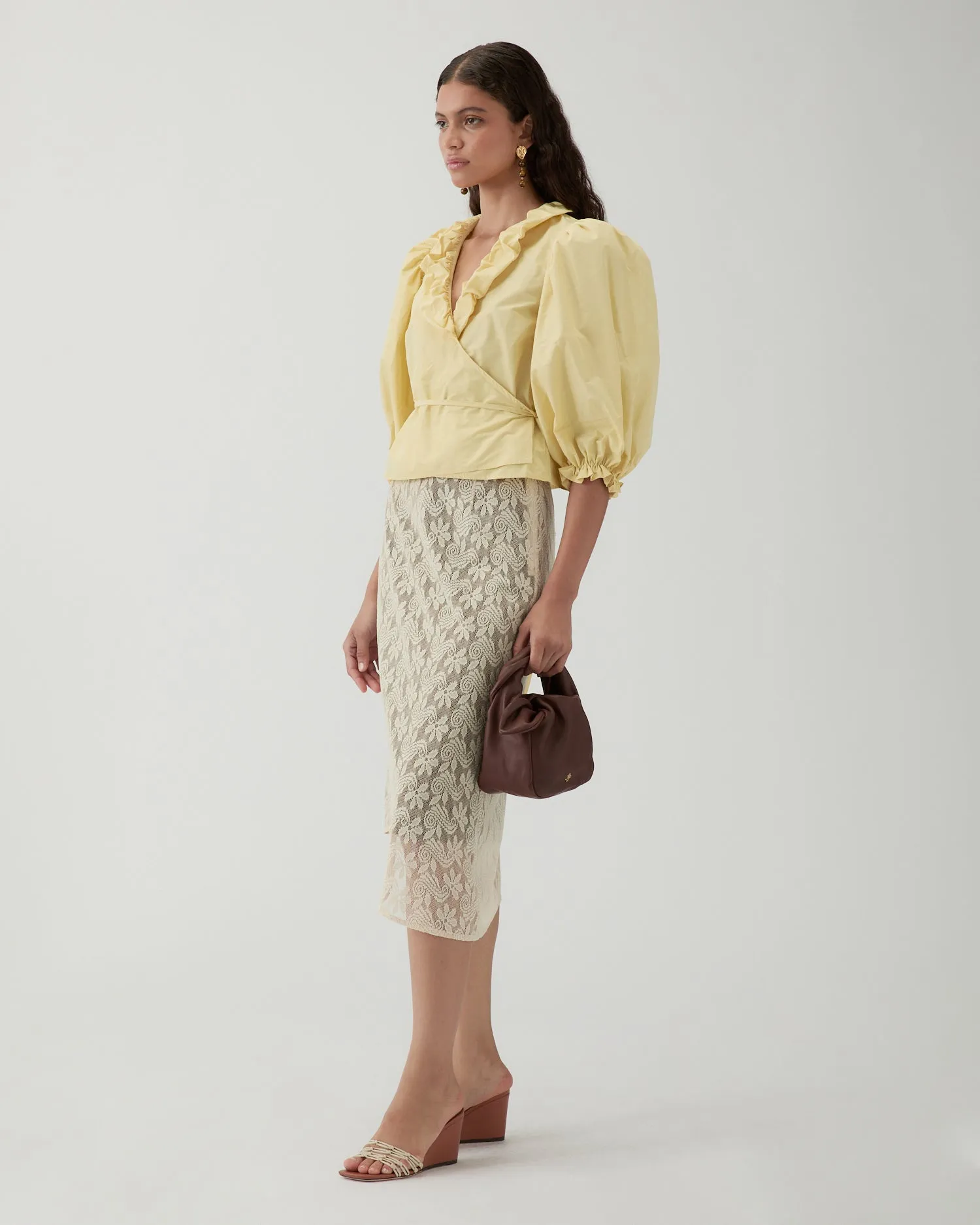 Luna Blouse Taffeta Yellow sold by Rejina Pyo product image thumbnail 4