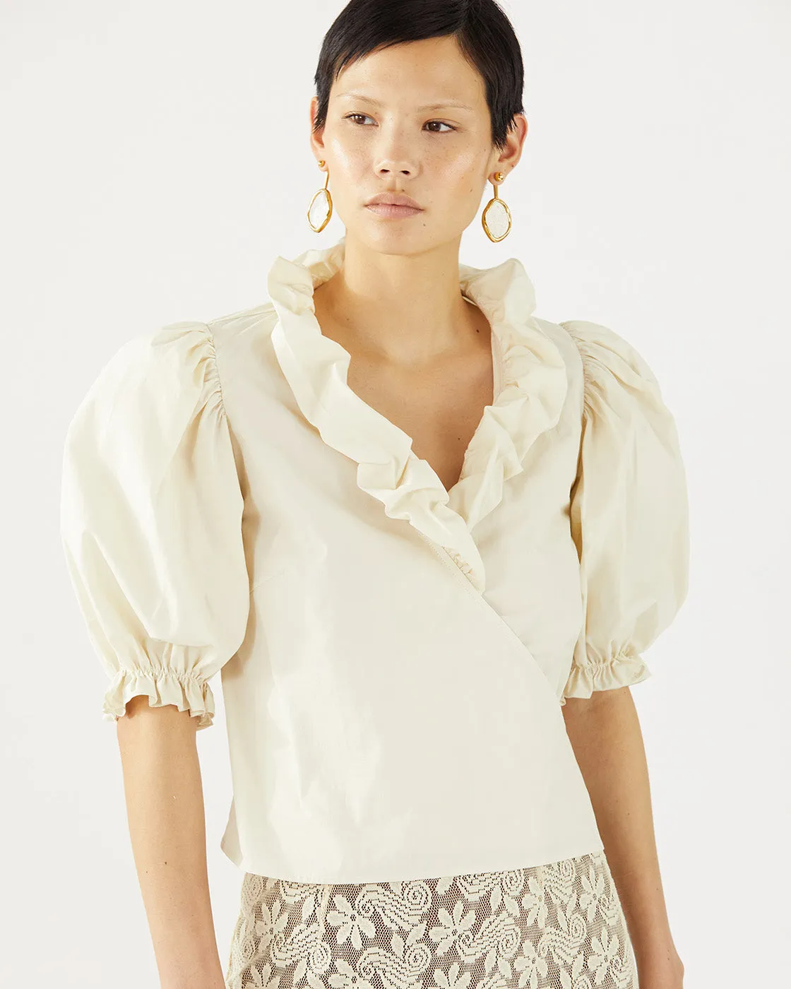 Luna Blouse Organic Cotton Off-White sold by Rejina Pyo product image thumbnail 2