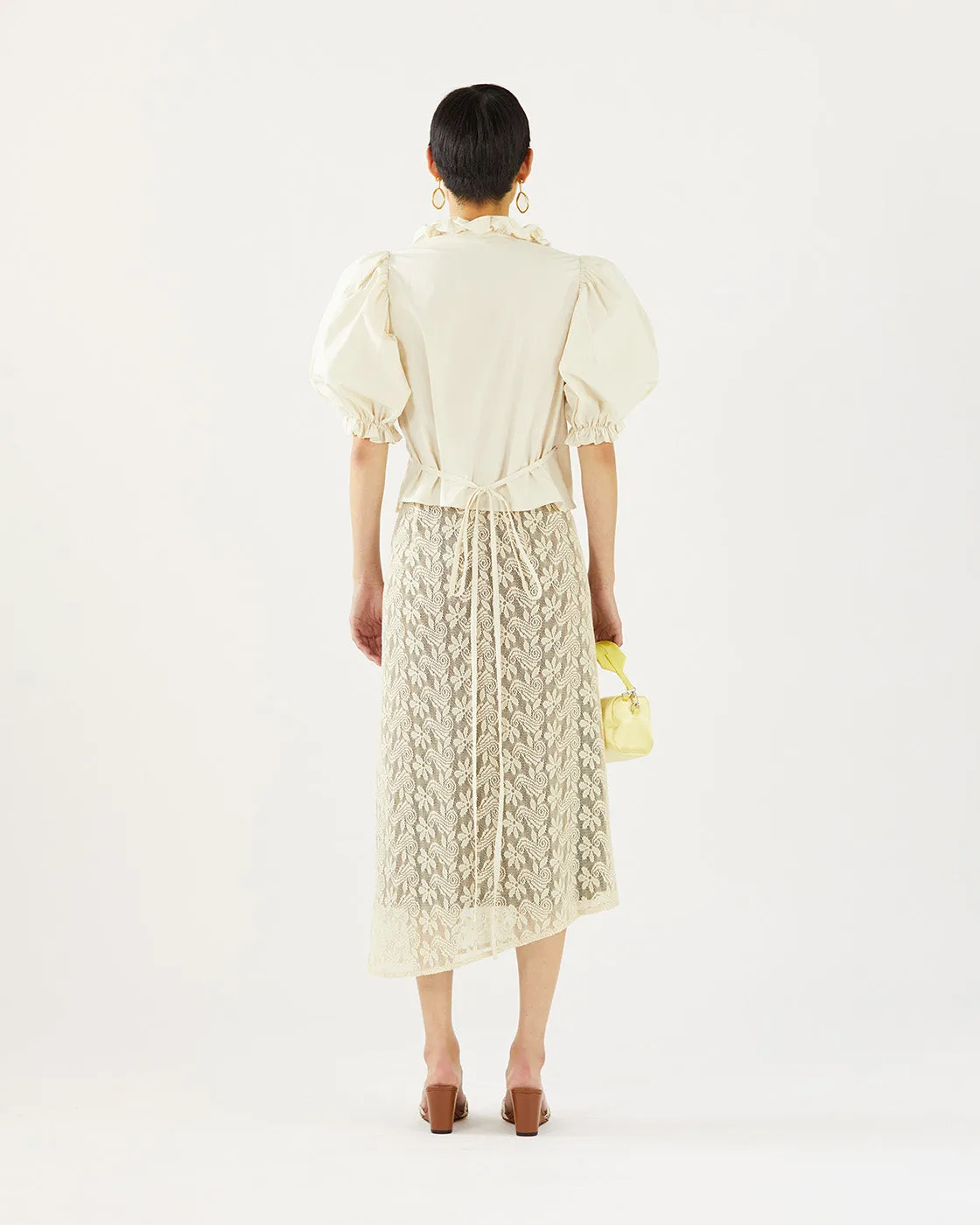 Luna Blouse Organic Cotton Off-White sold by Rejina Pyo product image thumbnail 3