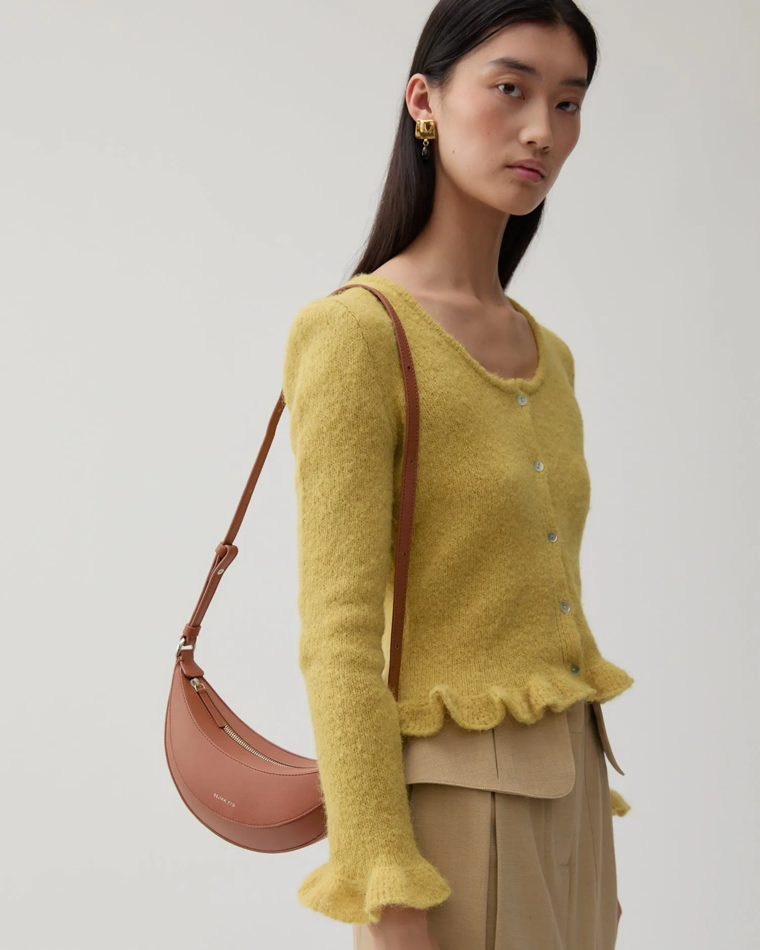 Petite Banana Bag Leather Nappa Tan sold by Rejina Pyo product image thumbnail 2