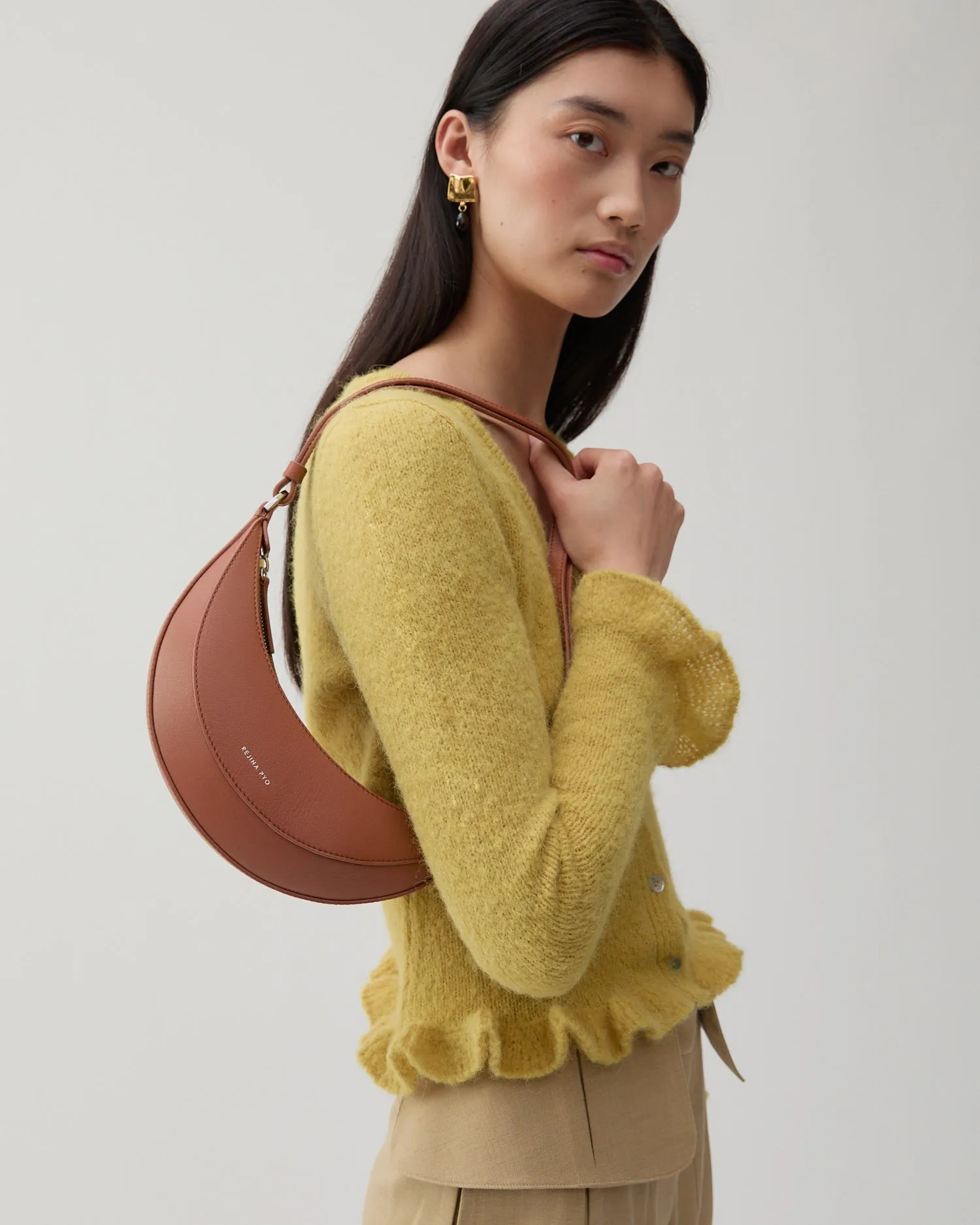 Petite Banana Bag Leather Nappa Tan sold by Rejina Pyo product image thumbnail 3
