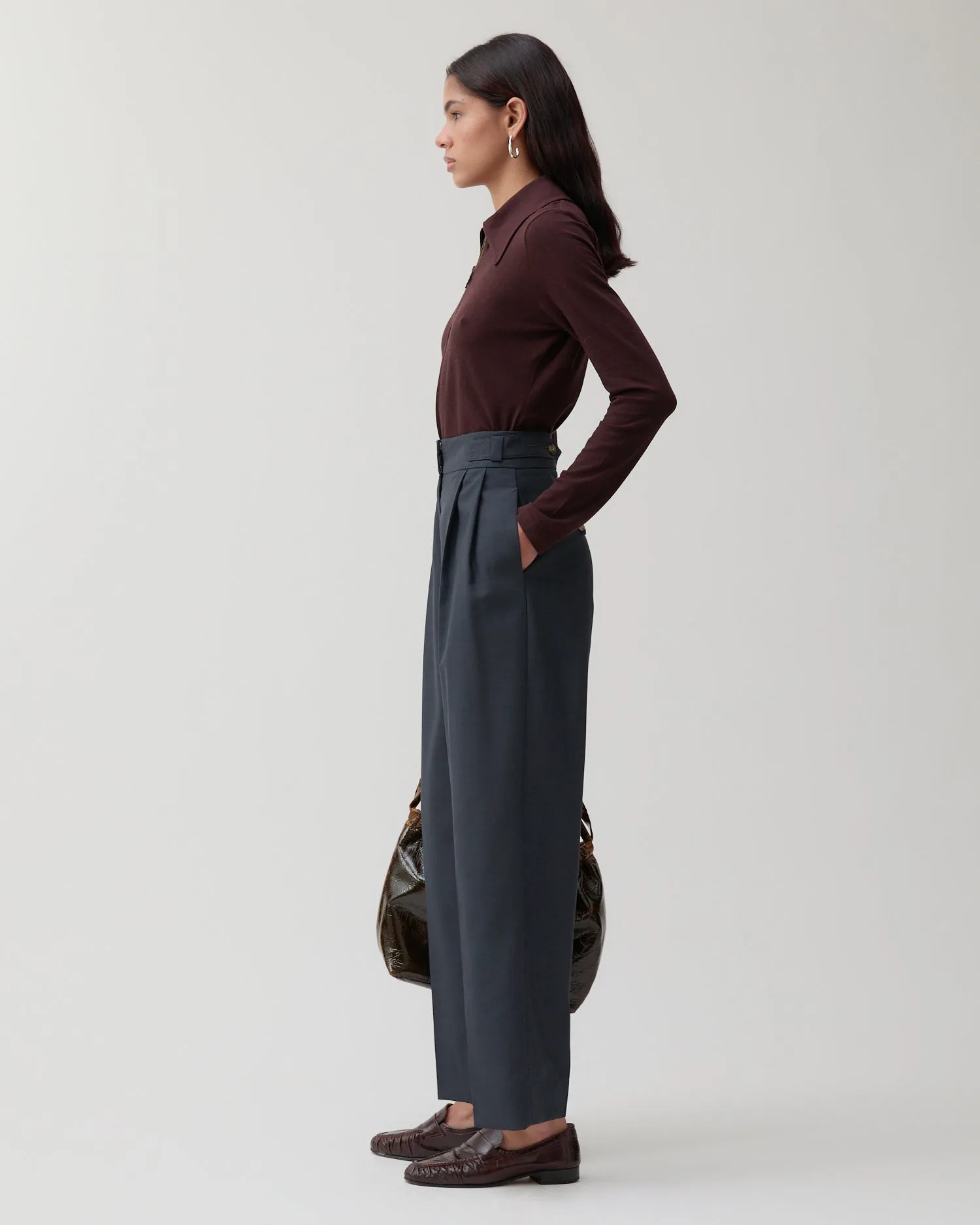 Eunah Trousers Wool Blend Suiting Slate sold by Rejina Pyo product image thumbnail 5