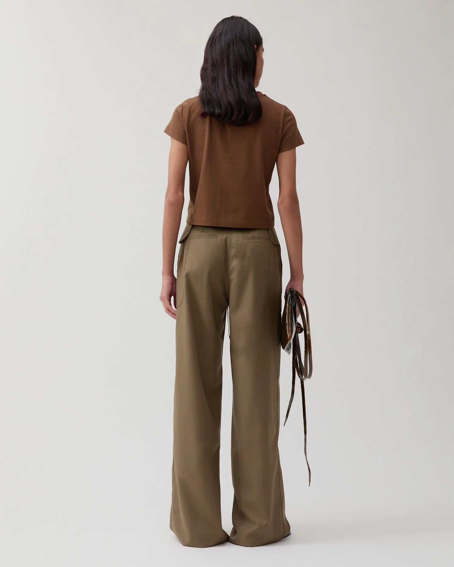 Sonia Trousers Wool Blend Olive sold by Rejina Pyo product image thumbnail 5