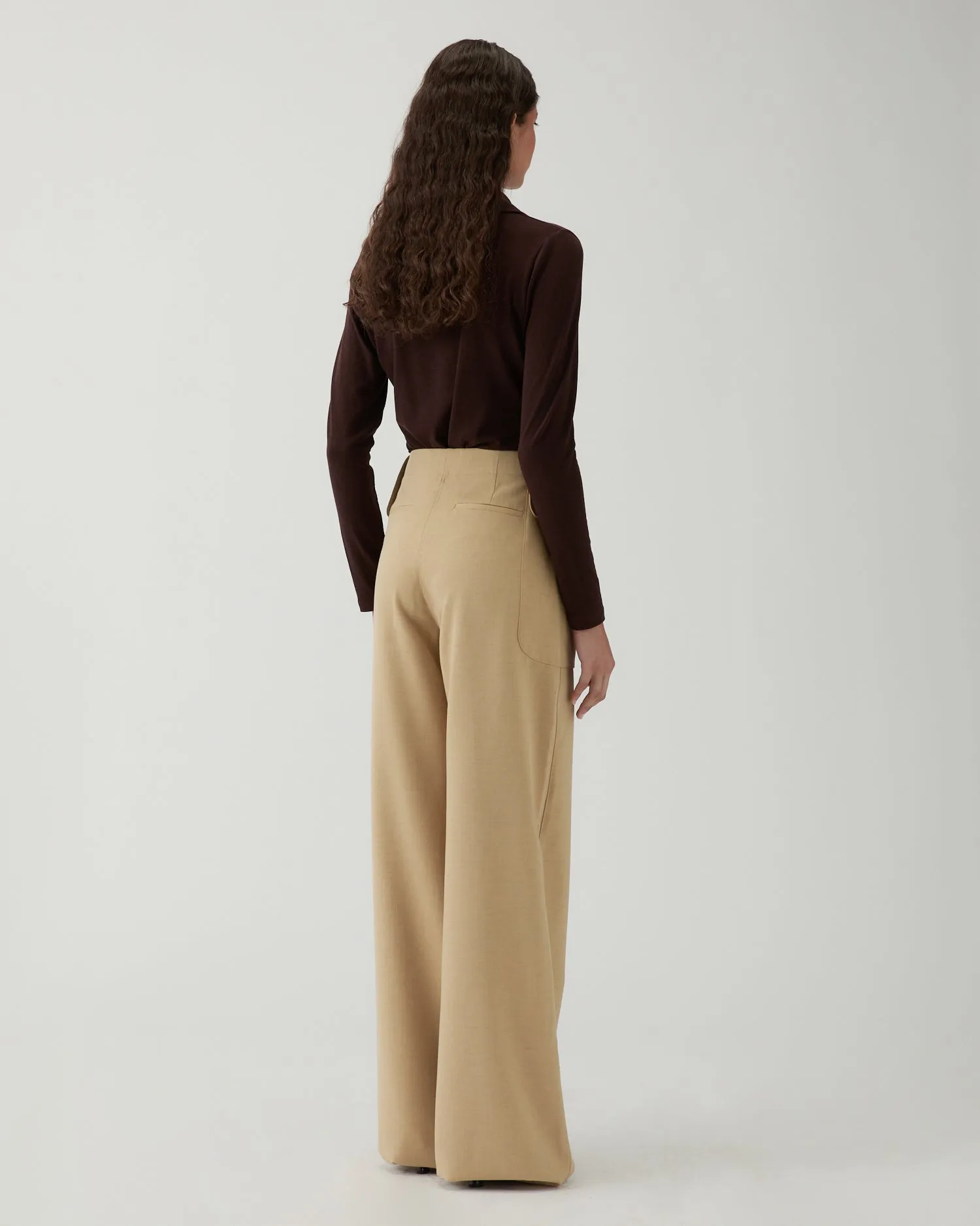 Sonia Trousers Tencel Blend Suiting Beige sold by Rejina Pyo product image thumbnail 4