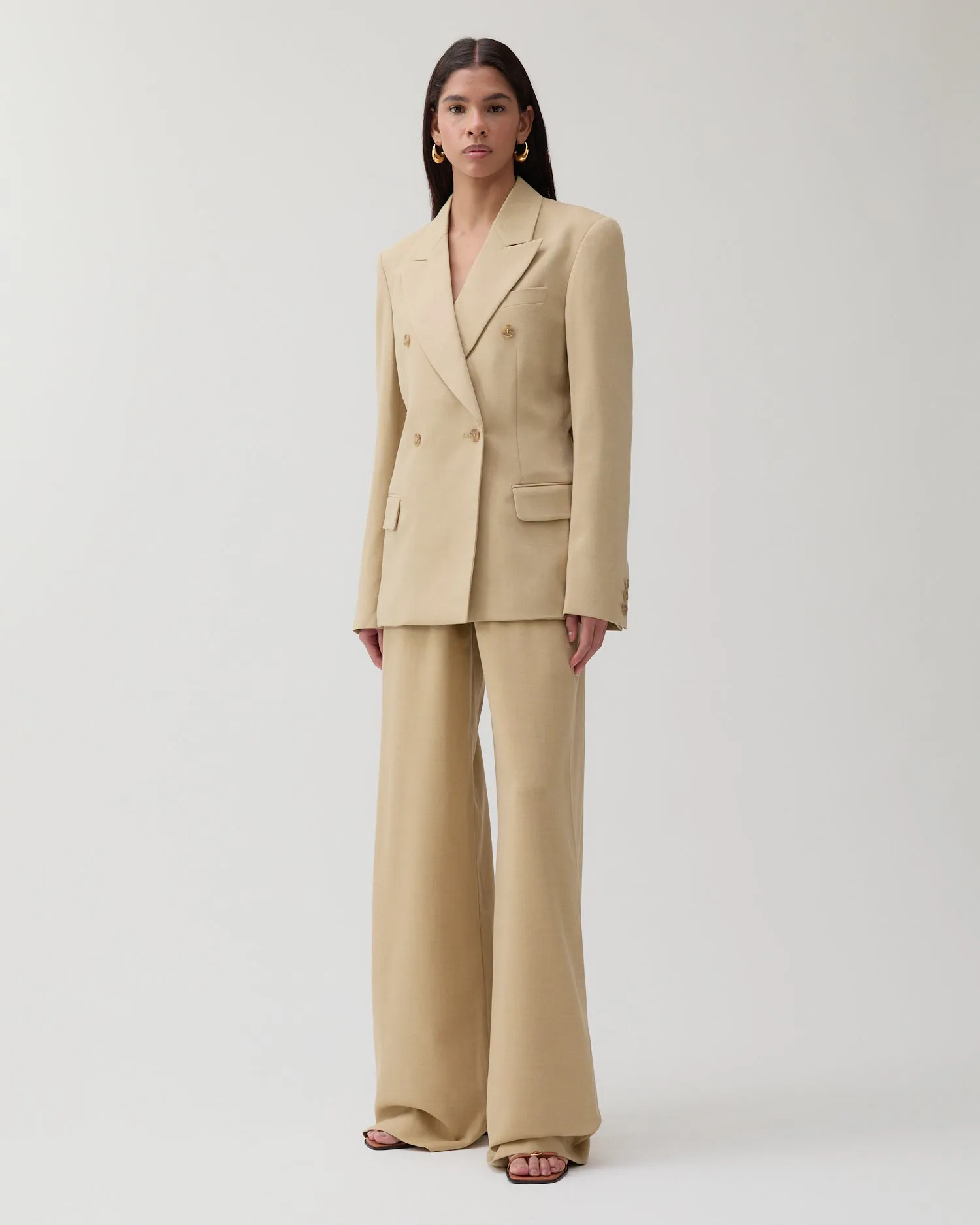 Sonia Trousers Tencel Blend Suiting Beige sold by Rejina Pyo product image thumbnail 2