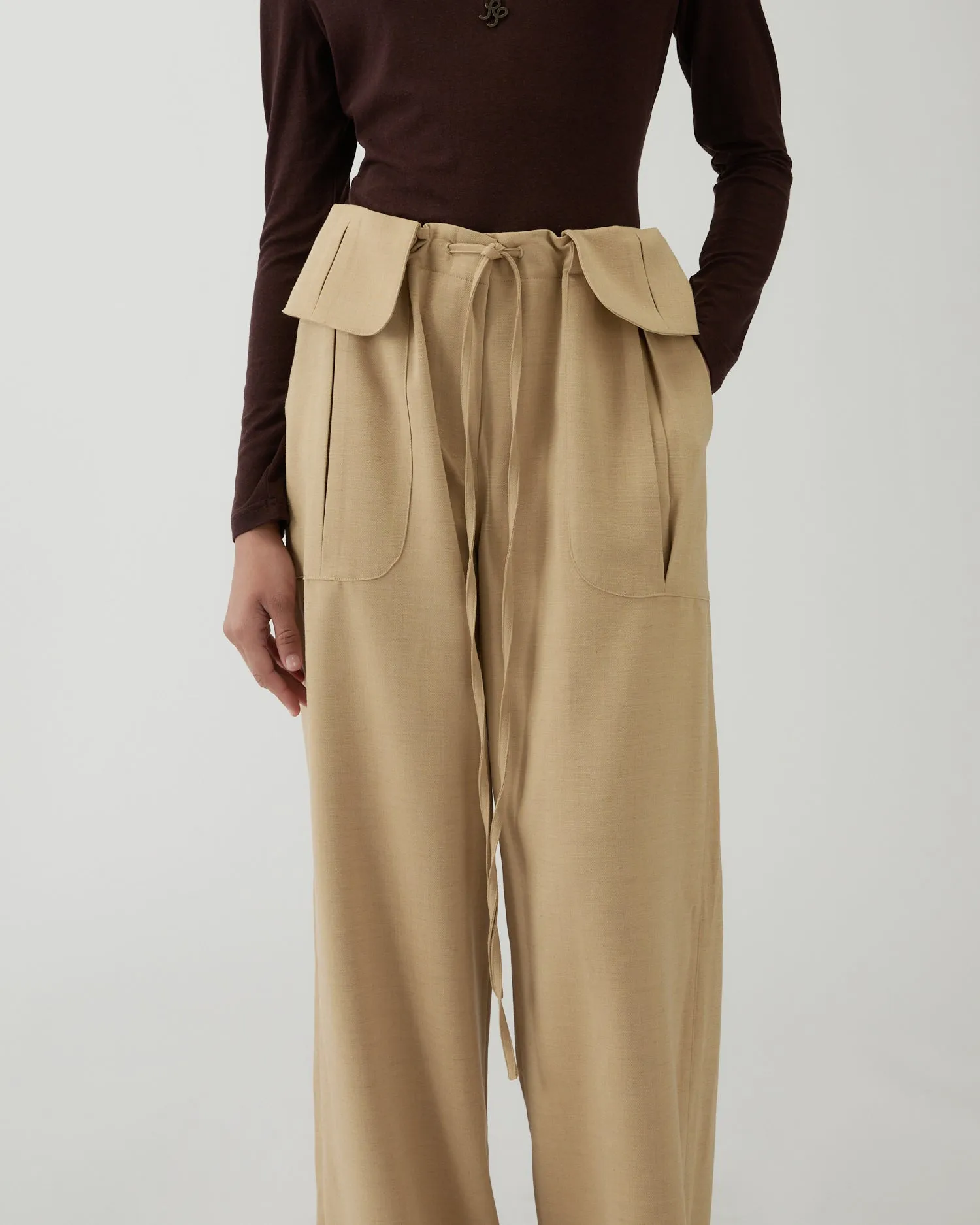Sonia Trousers Tencel Blend Suiting Beige sold by Rejina Pyo product image thumbnail 5