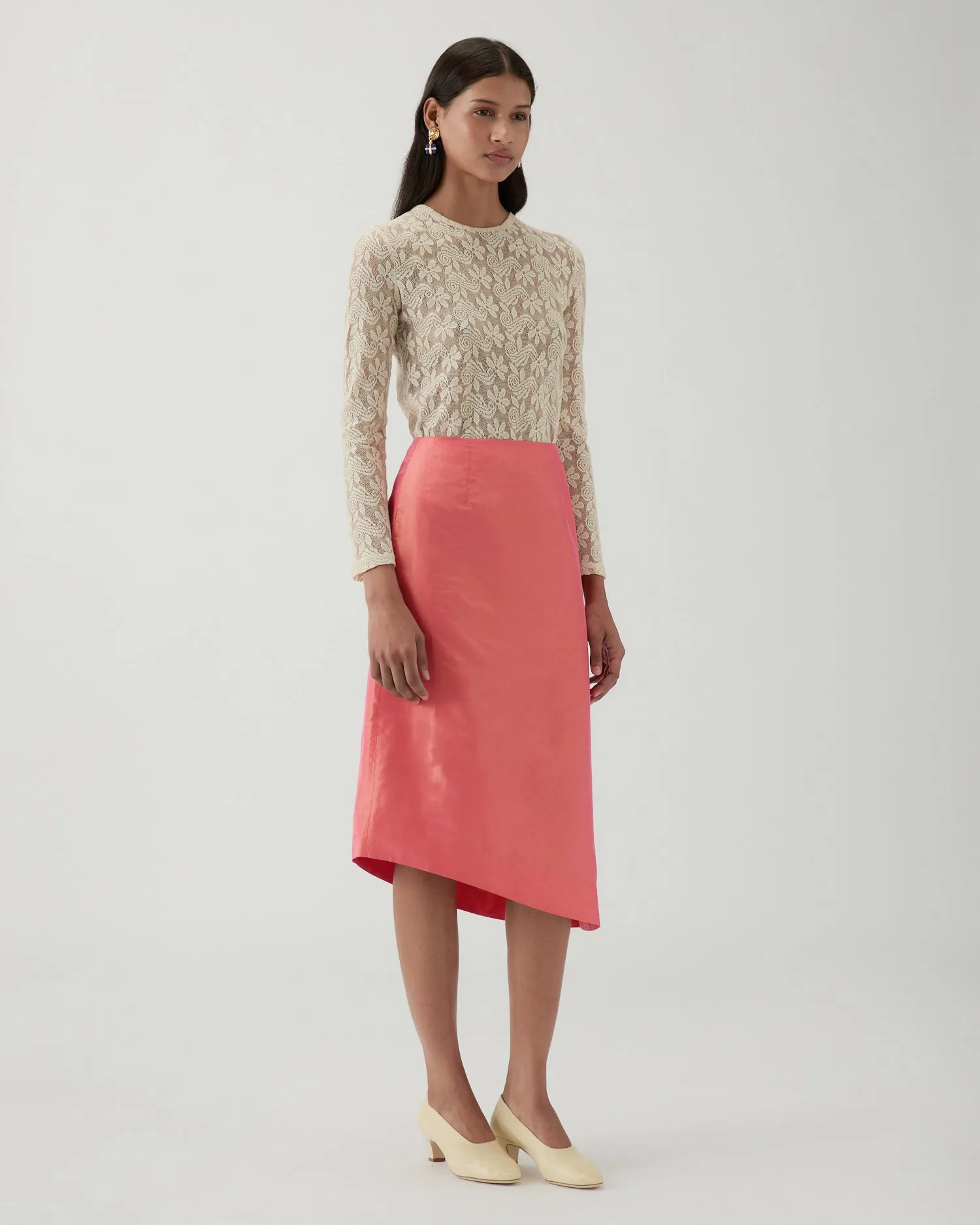 Eva Skirt Silk Taffeta Coral sold by Rejina Pyo product image thumbnail 3