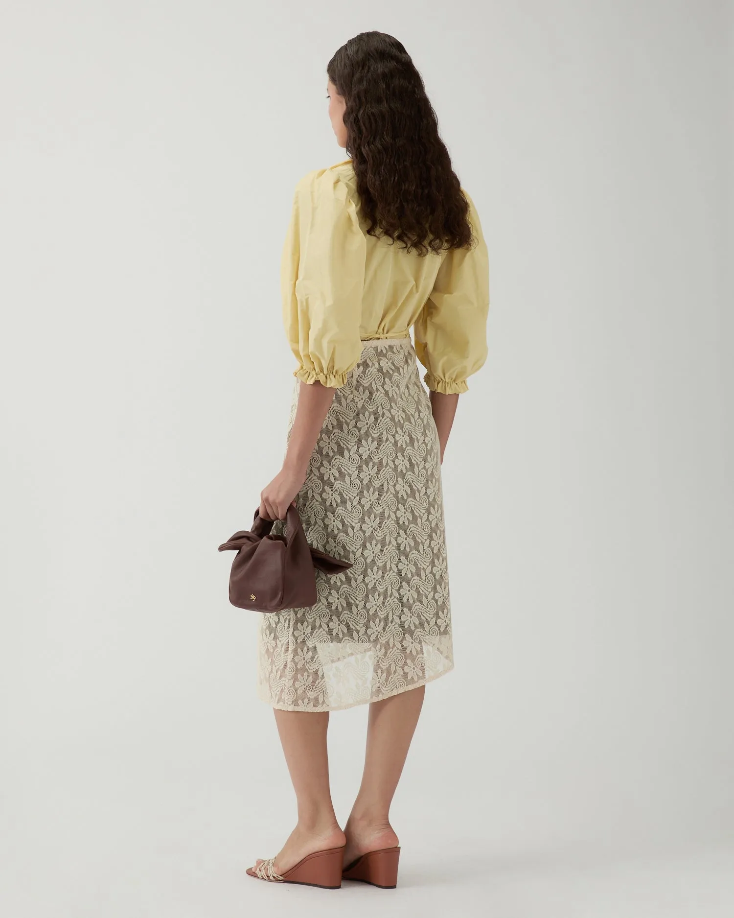 Eva Skirt Floral Lace Cream sold by Rejina Pyo product image thumbnail 3