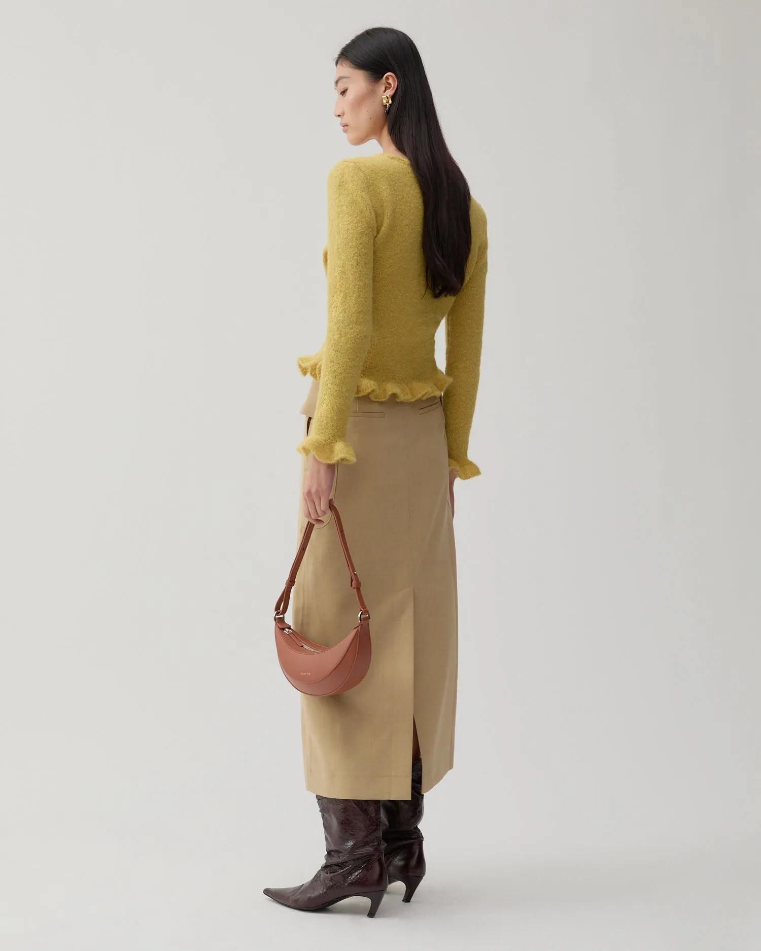 Lila Skirt Tencel Blend Suiting Beige sold by Rejina Pyo product image thumbnail 4