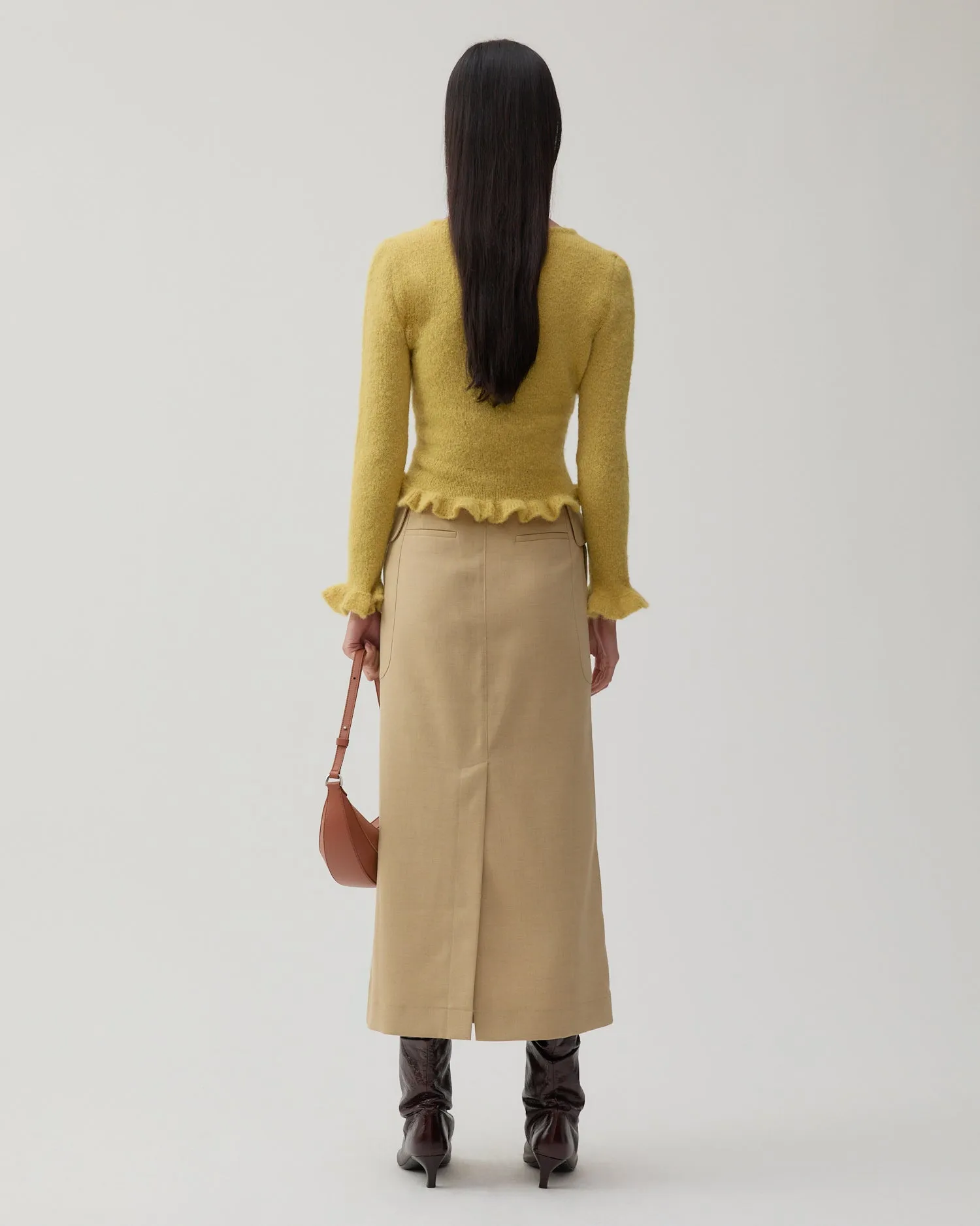Lila Skirt Tencel Blend Suiting Beige sold by Rejina Pyo product image thumbnail 3
