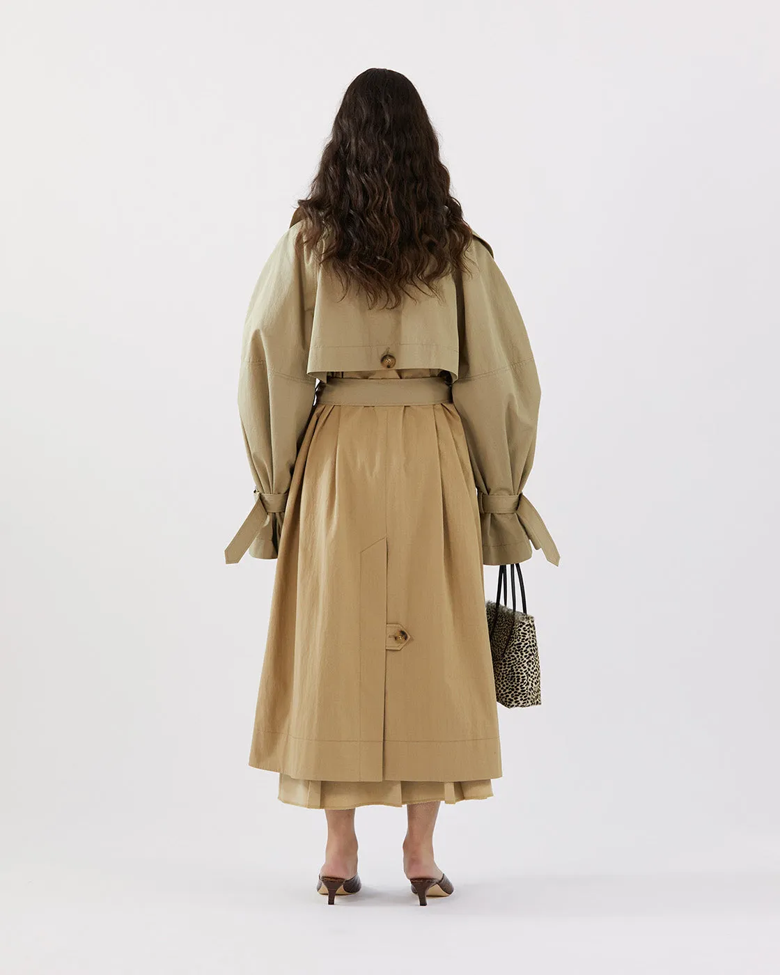 Romy Trenchcoat Cotton Blend Twill Sage sold by Rejina Pyo product image thumbnail 3