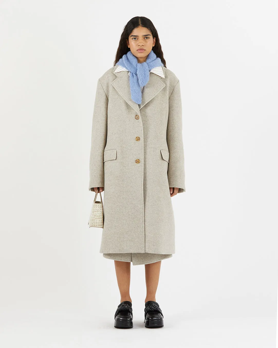 Triangle Scarf Alpaca Blend Blue sold by Rejina Pyo product image thumbnail 4