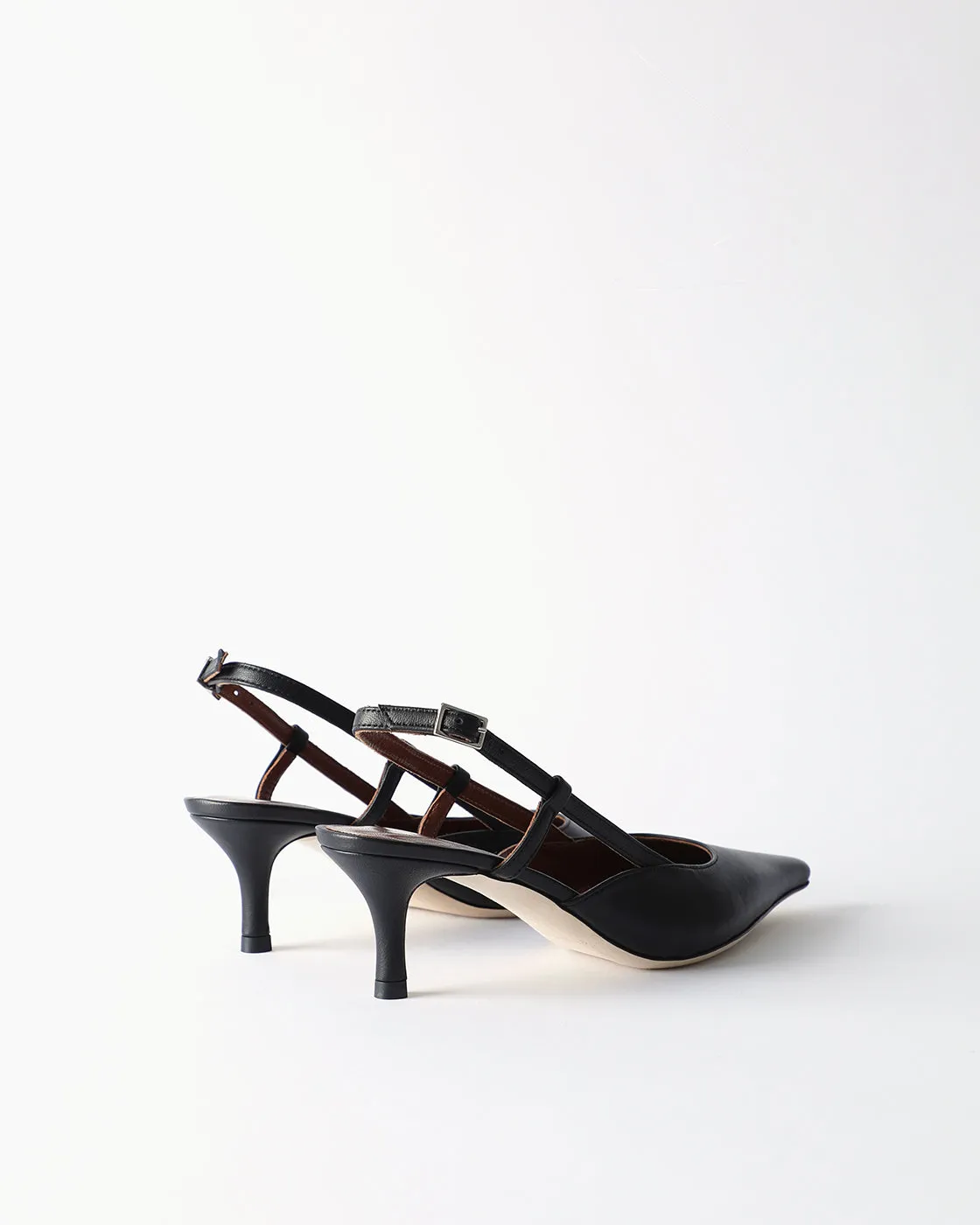 Lou Kitten Heels Leather Black sold by Rejina Pyo product image thumbnail 5