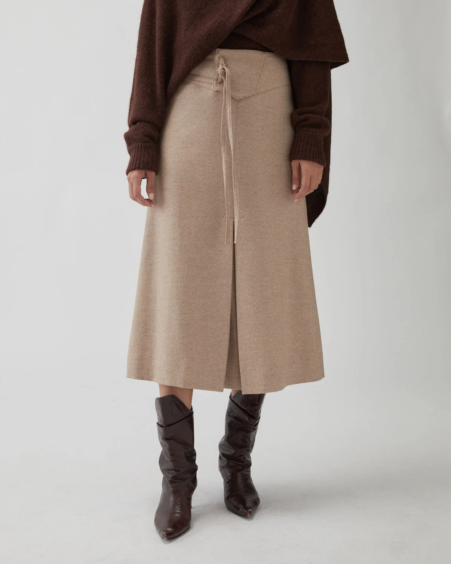 Boone Skirt Alpaca Wool Blend Speckle sold by Rejina Pyo product image thumbnail 3