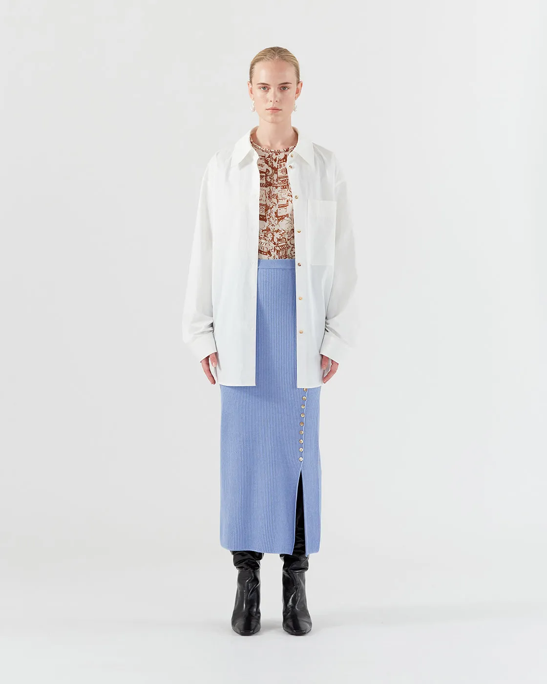 Suri Skirt Viscose Blend Blue sold by Rejina Pyo product image thumbnail 2