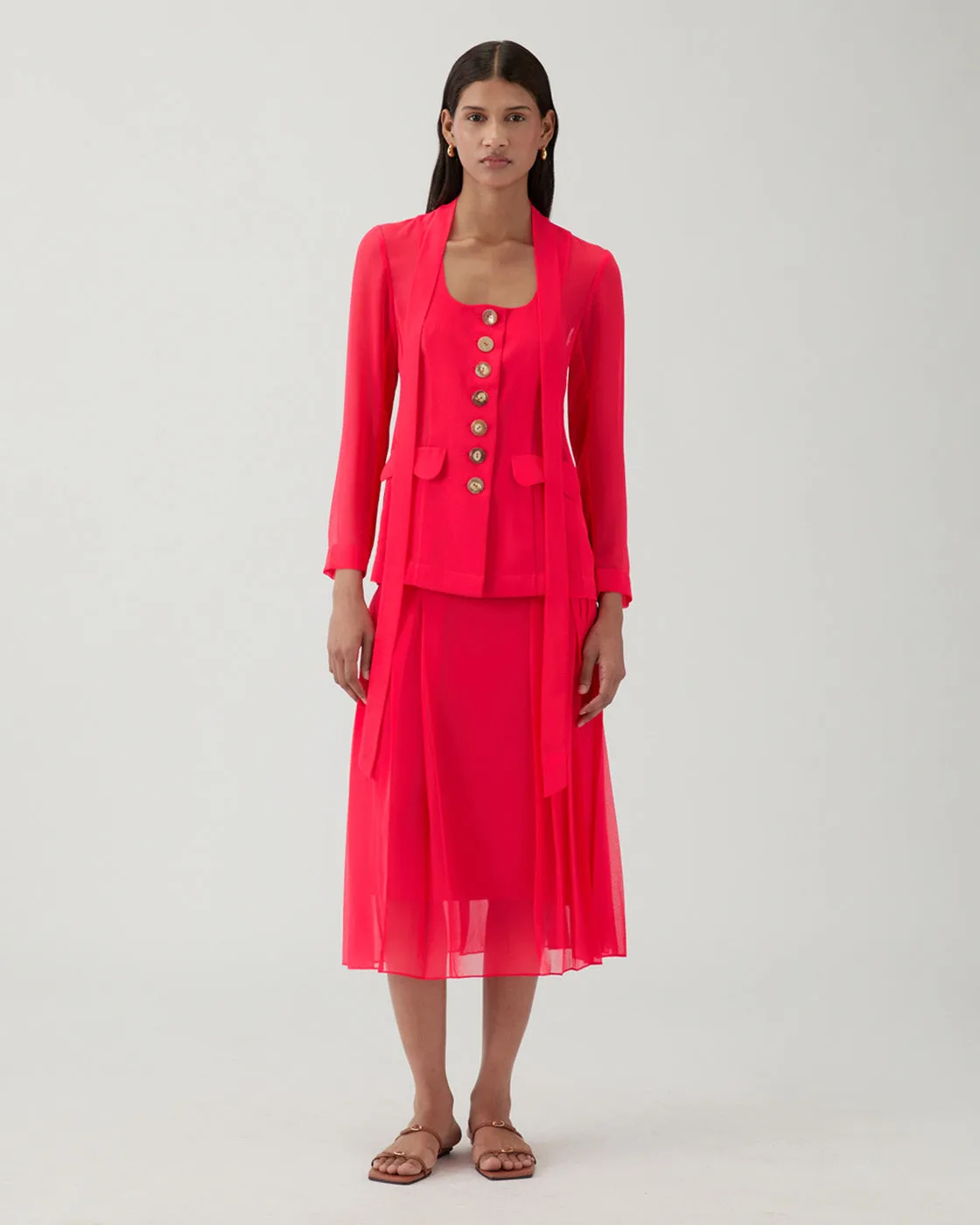 Kekoa Top Chiffon Hot Pink sold by Rejina Pyo product image thumbnail 2