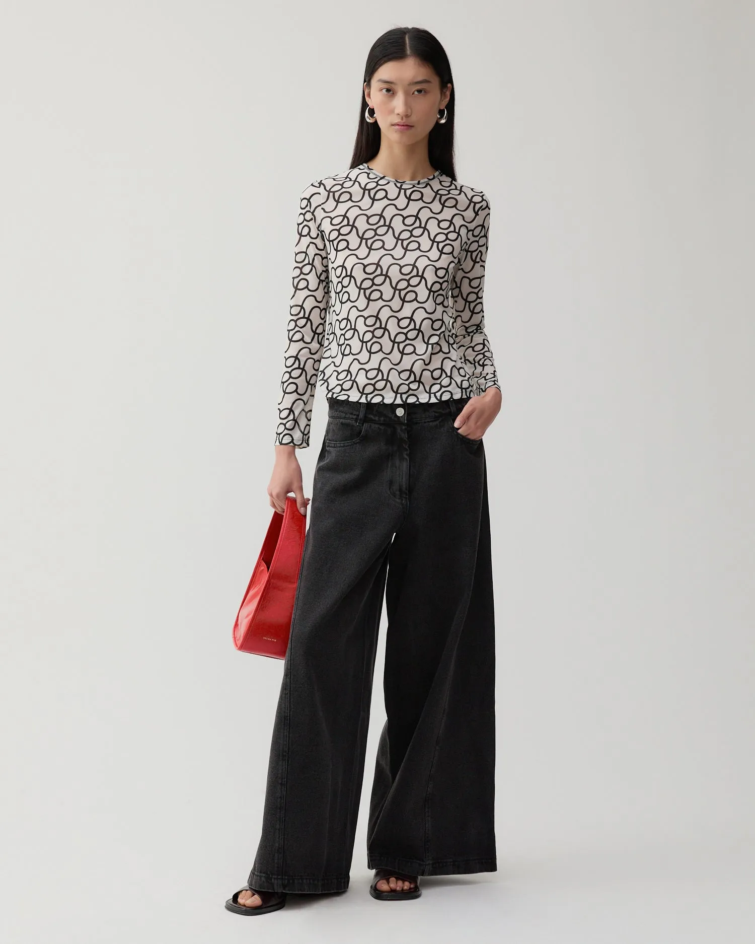 Zoya Top Mesh Printed Off-White sold by Rejina Pyo product image thumbnail 2