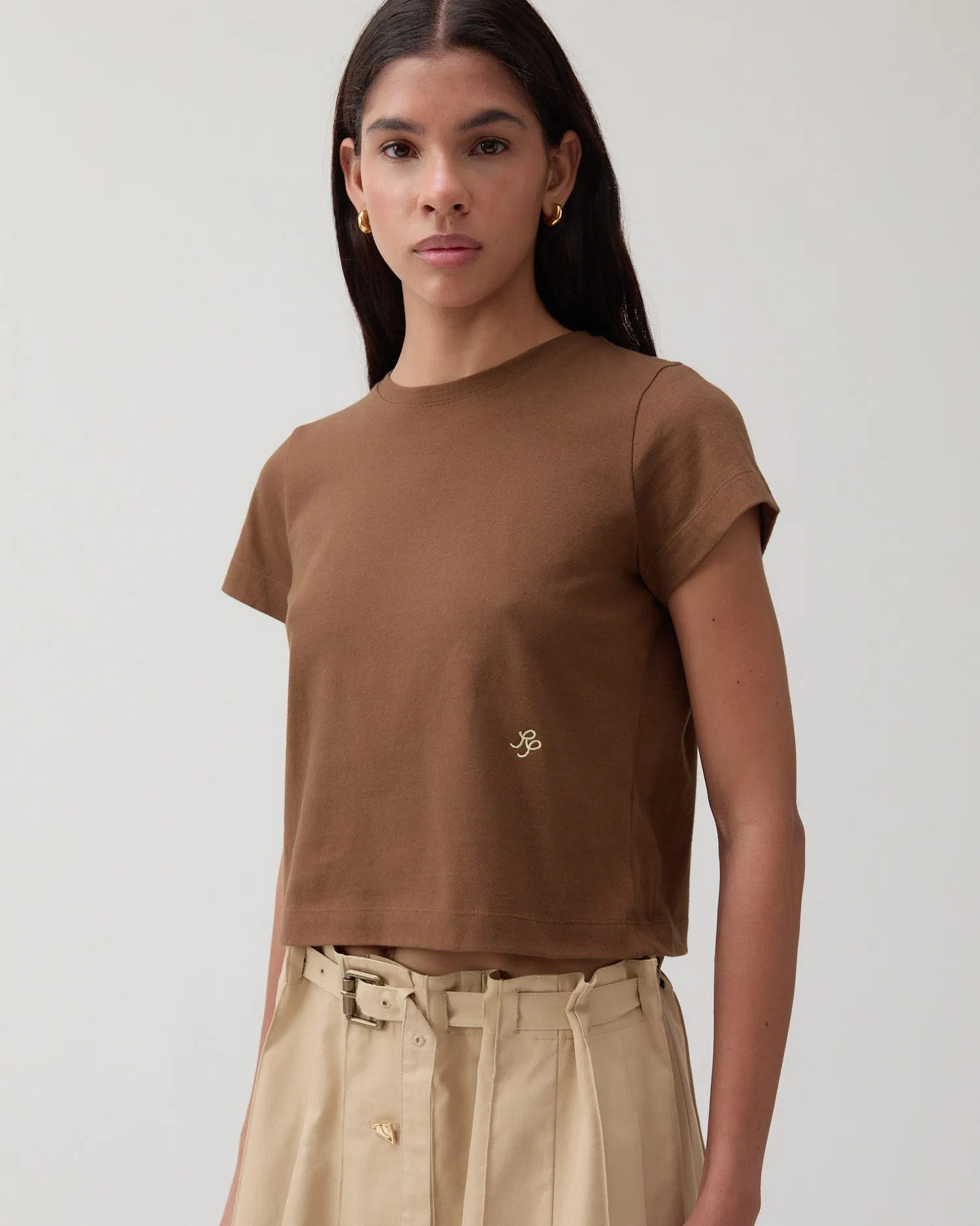 Adina T-Shirt Organic Cotton Jersey Brown sold by Rejina Pyo product image thumbnail 2