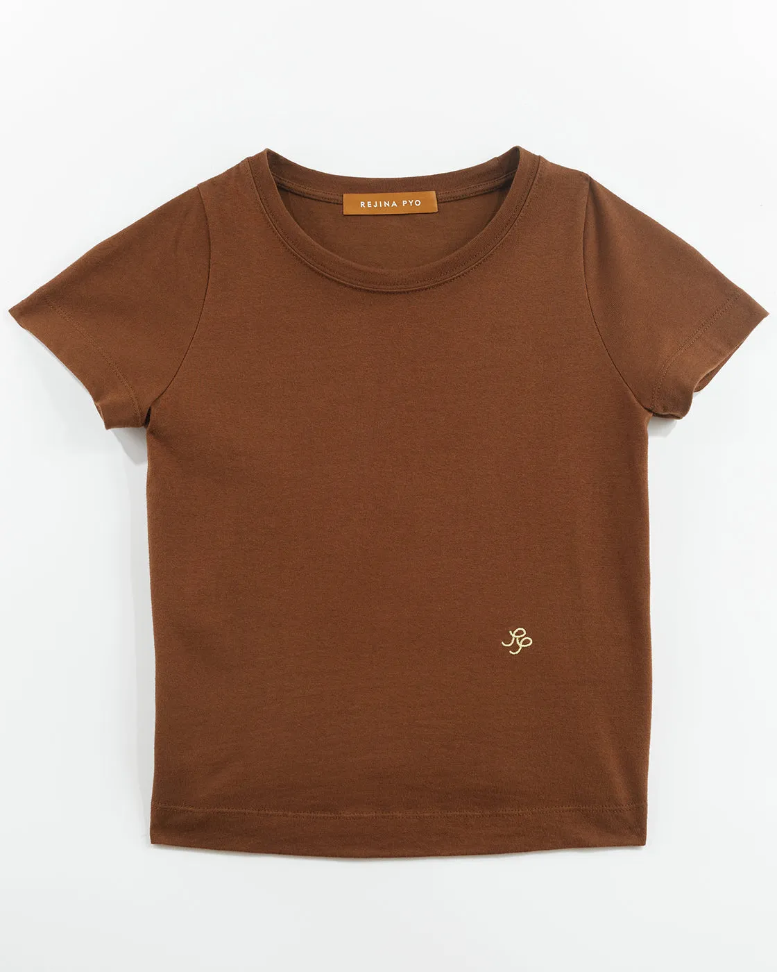 Adina T-Shirt Organic Cotton Jersey Brown sold by Rejina Pyo product image thumbnail 5