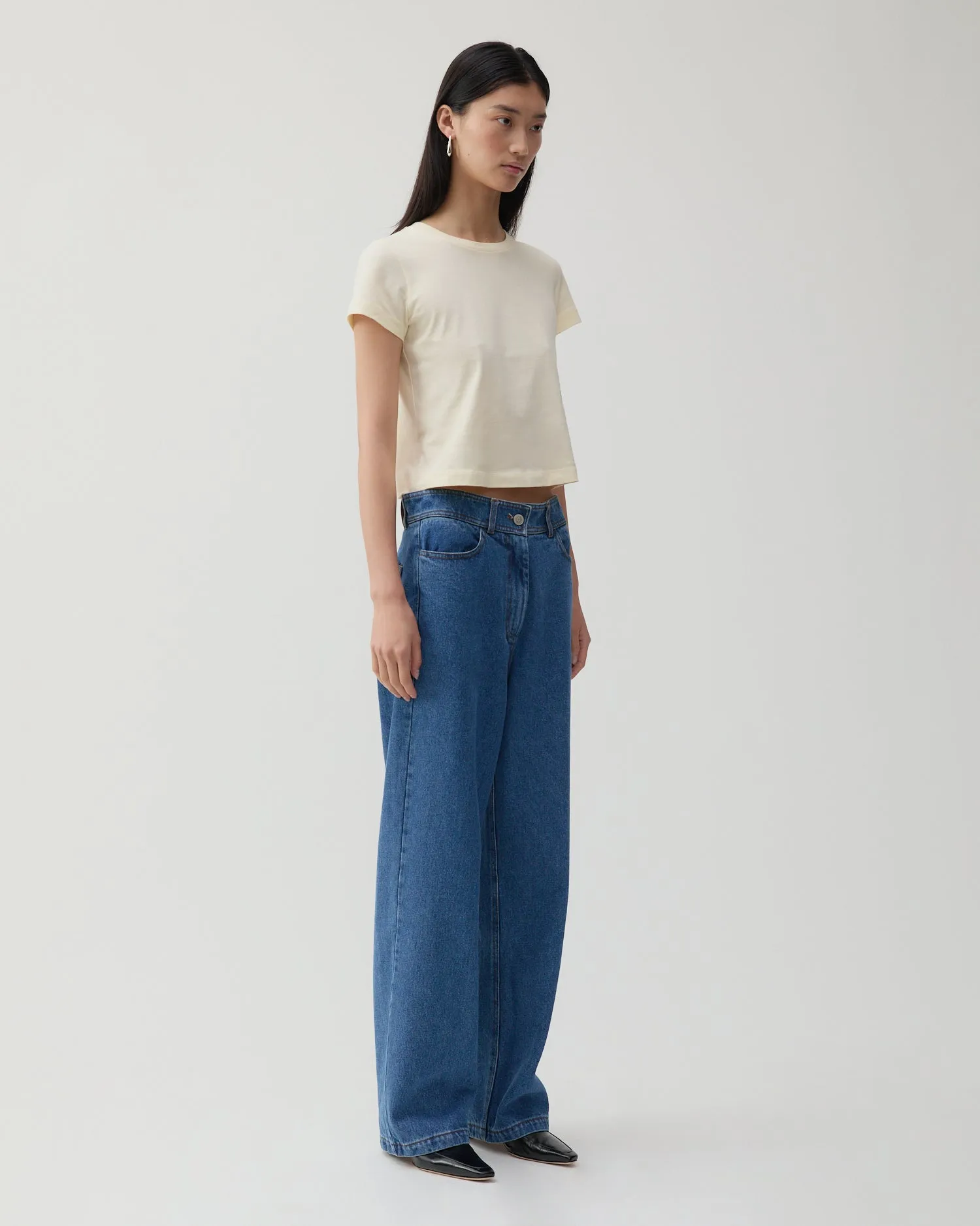 Adina T-Shirt Organic Cotton Jersey Butter sold by Rejina Pyo product image thumbnail 3