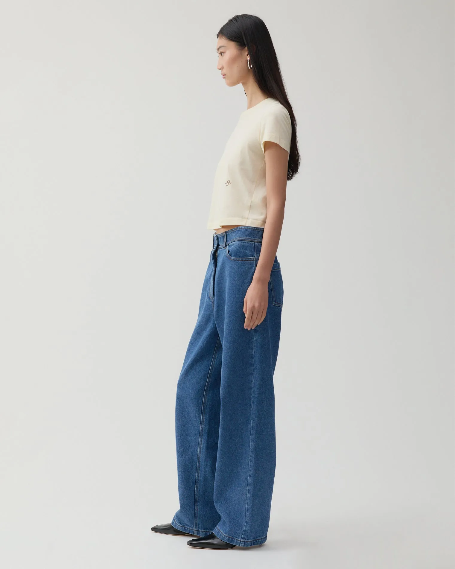 Adina T-Shirt Organic Cotton Jersey Butter sold by Rejina Pyo product image thumbnail 4