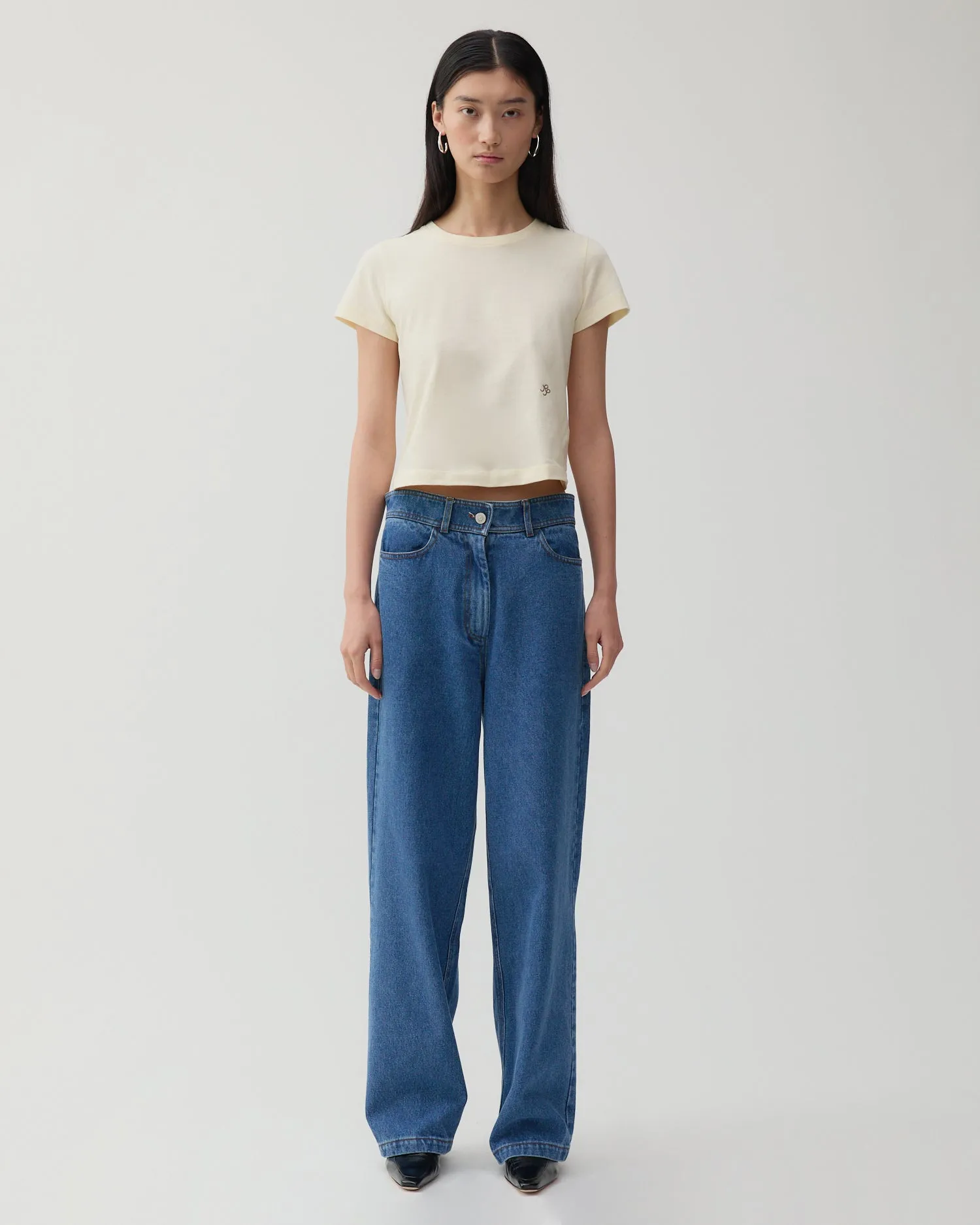 Adina T-Shirt Organic Cotton Jersey Butter sold by Rejina Pyo product image thumbnail 2