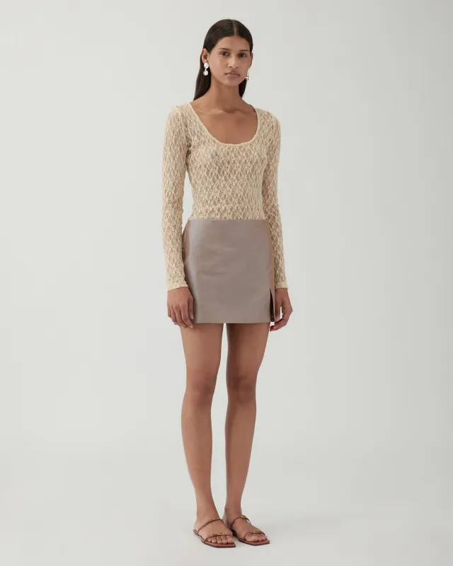 Della Skirt Taffetta Iridescent made by Rejina Pyo