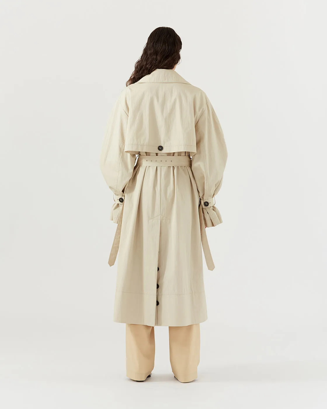 Oona Trenchcoat Cotton Twill Sand sold by Rejina Pyo product image thumbnail 4