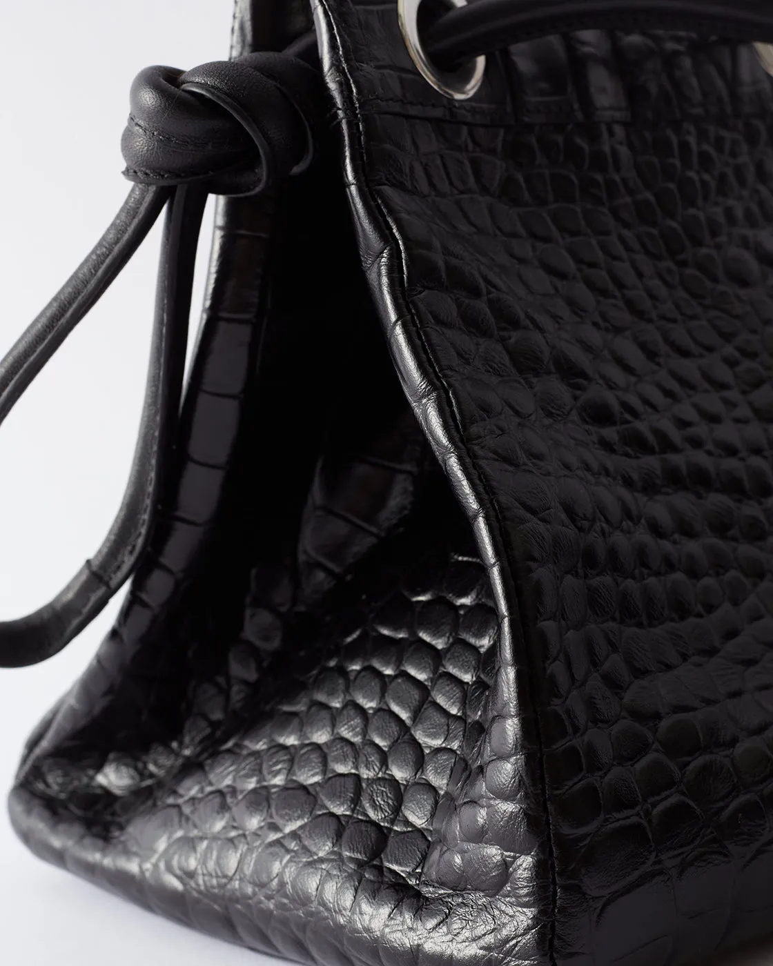 Rita Bucket Leather Embossed Black sold by Rejina Pyo product image thumbnail 3