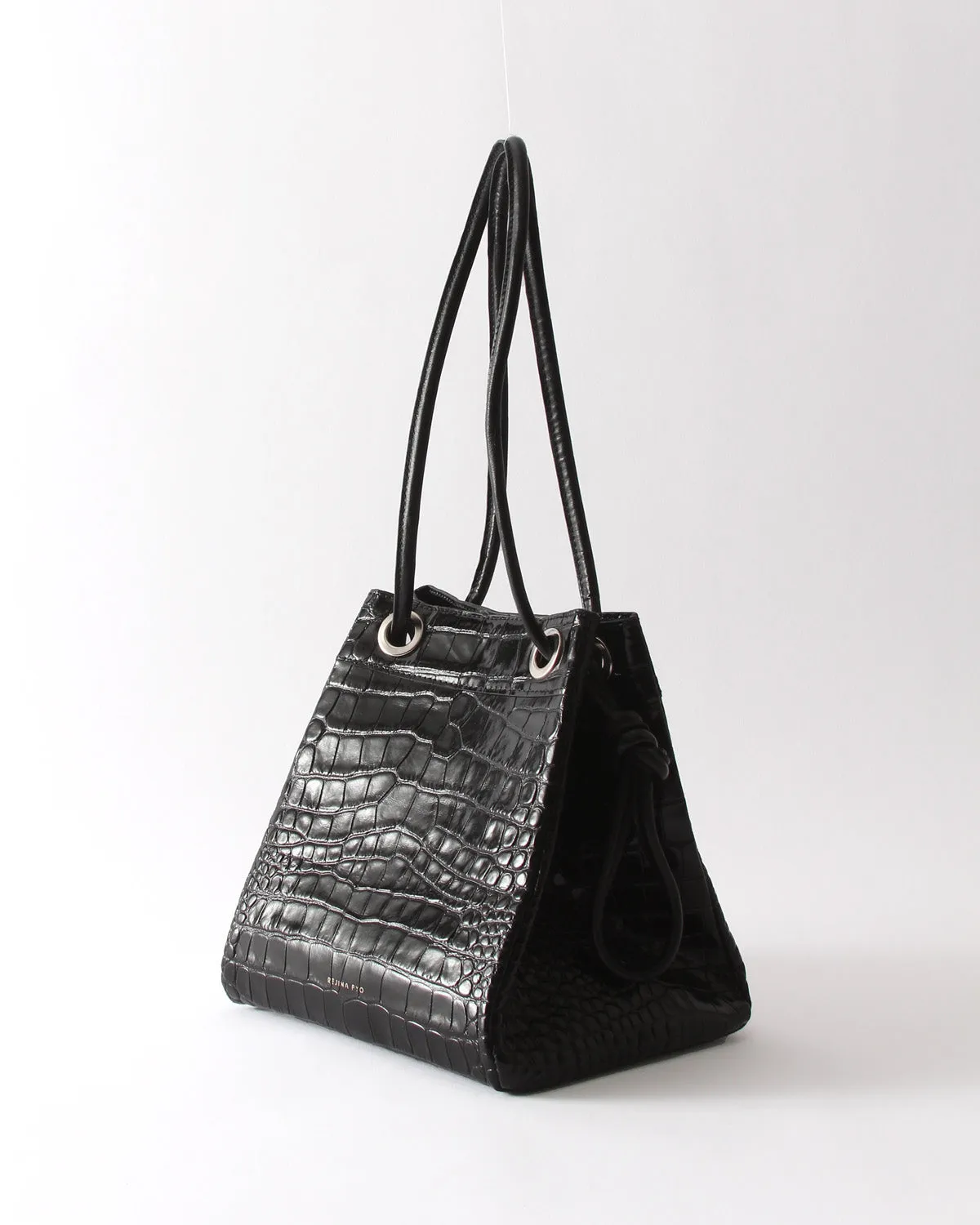 Rita Bucket Leather Embossed Black sold by Rejina Pyo product image thumbnail 5