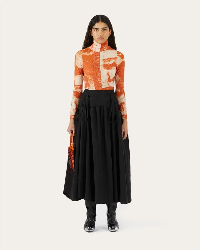 Anika Skirt Taffeta Black made by Rejina Pyo