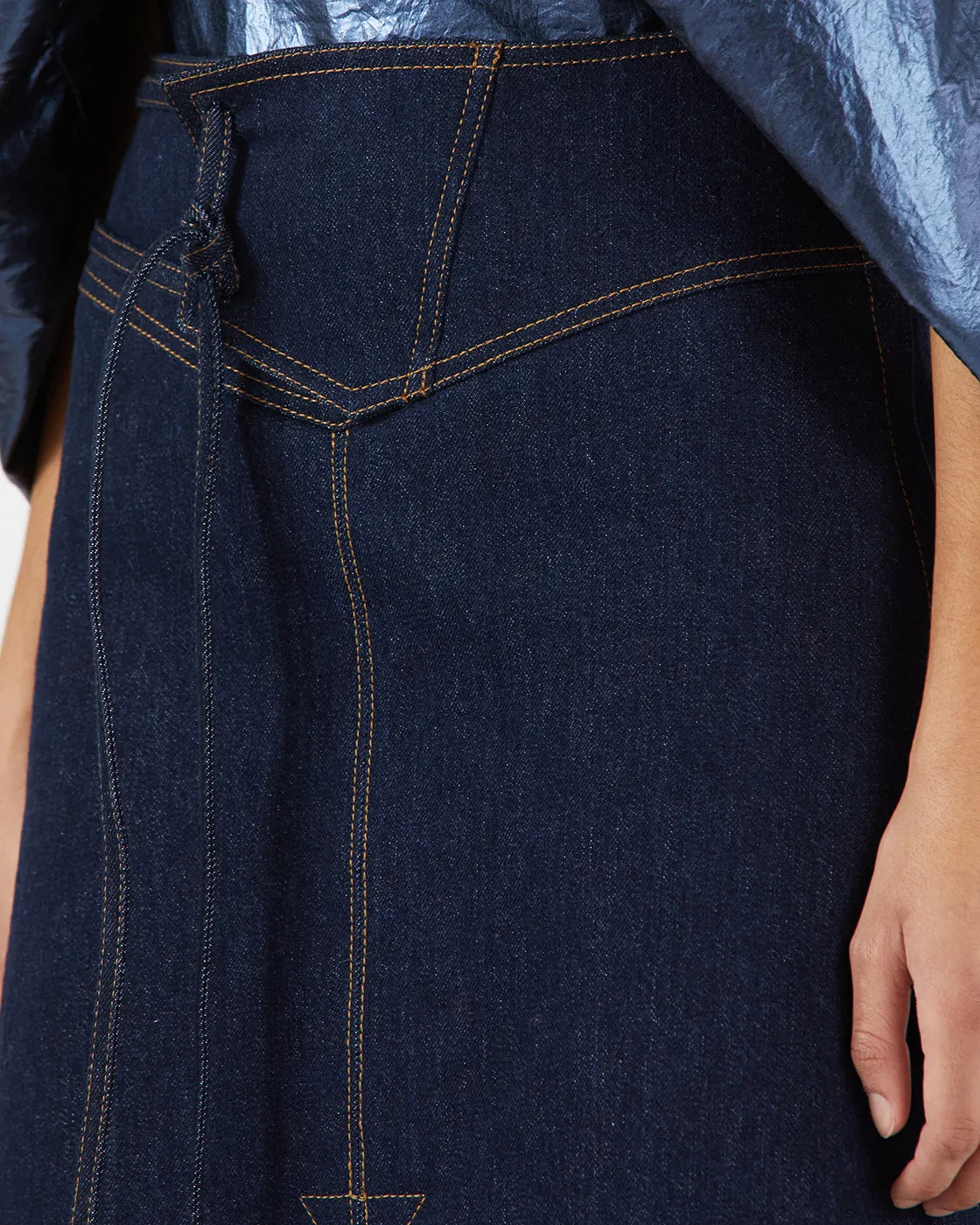 Boone Skirt Organic Cotton Denim Indigo sold by Rejina Pyo product image thumbnail 4