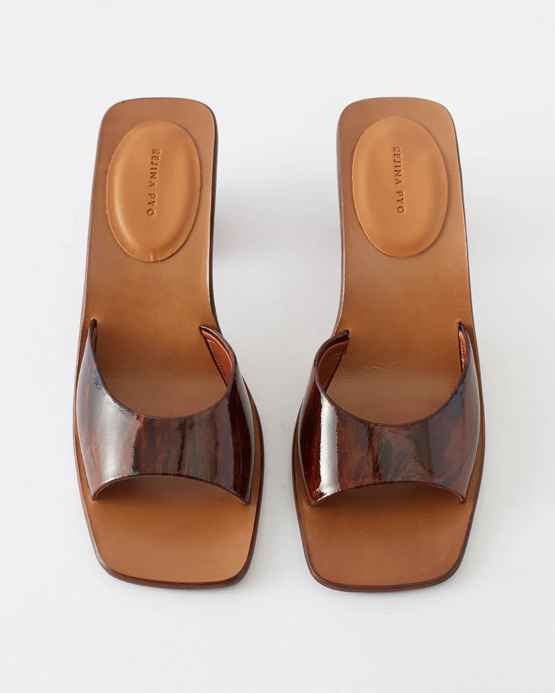 Selma Heels Patent Leather Wood Brown sold by Rejina Pyo product image thumbnail 2