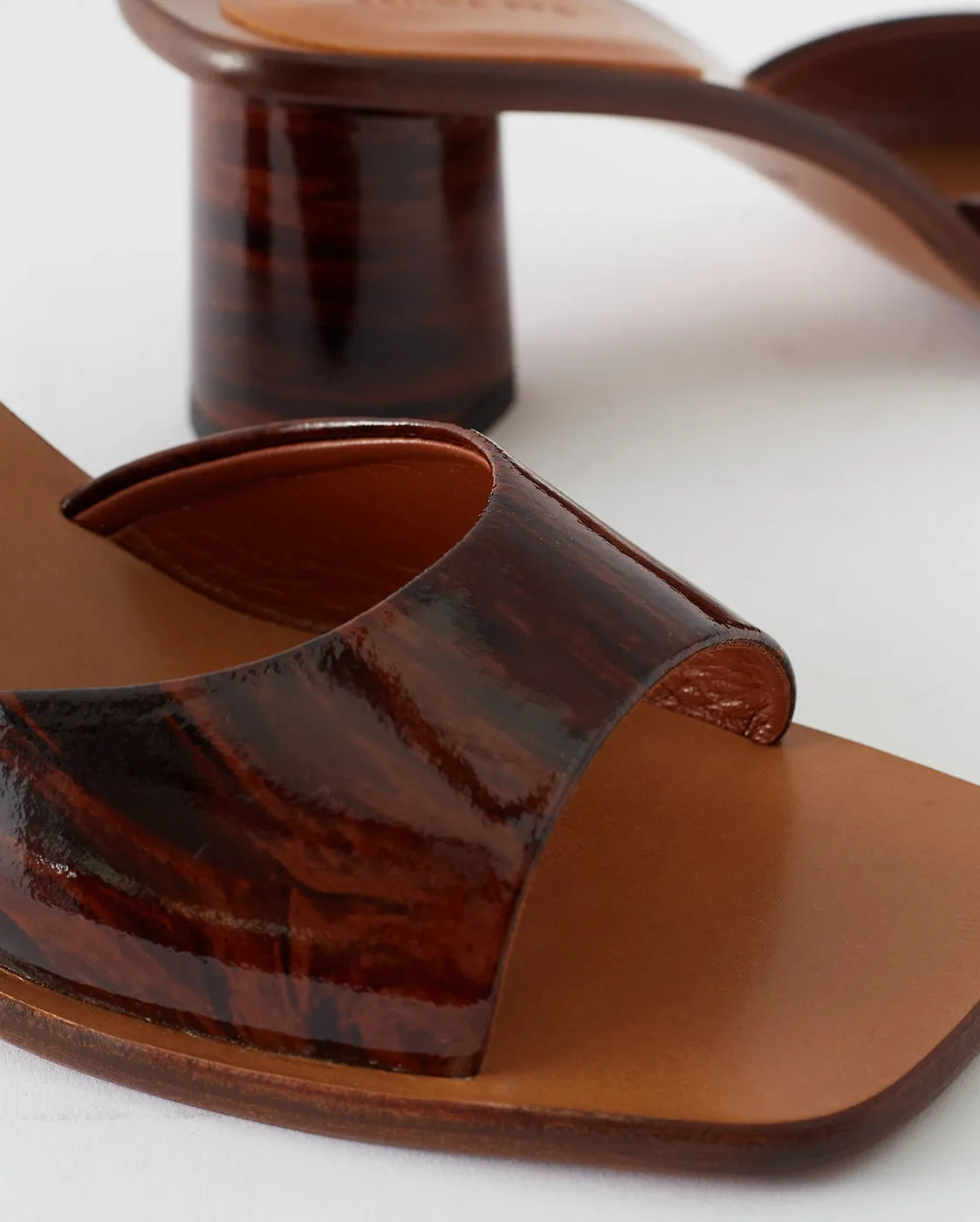 Selma Heels Patent Leather Wood Brown sold by Rejina Pyo product image thumbnail 4