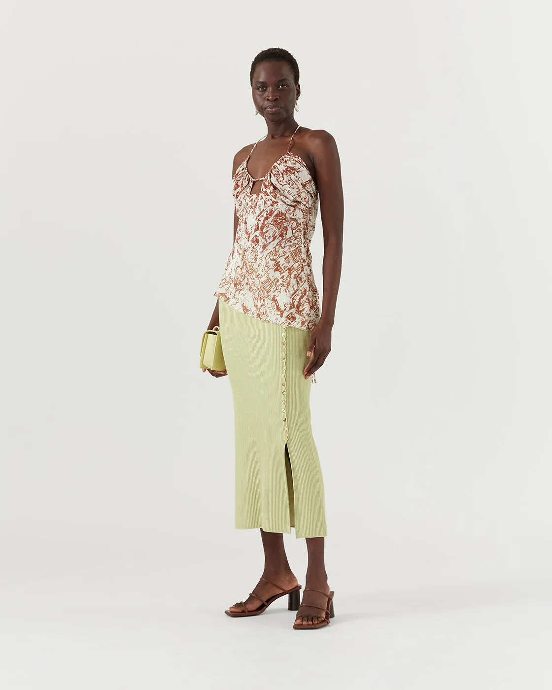 Mei Top Chiffon Printed Brown sold by Rejina Pyo product image thumbnail 4