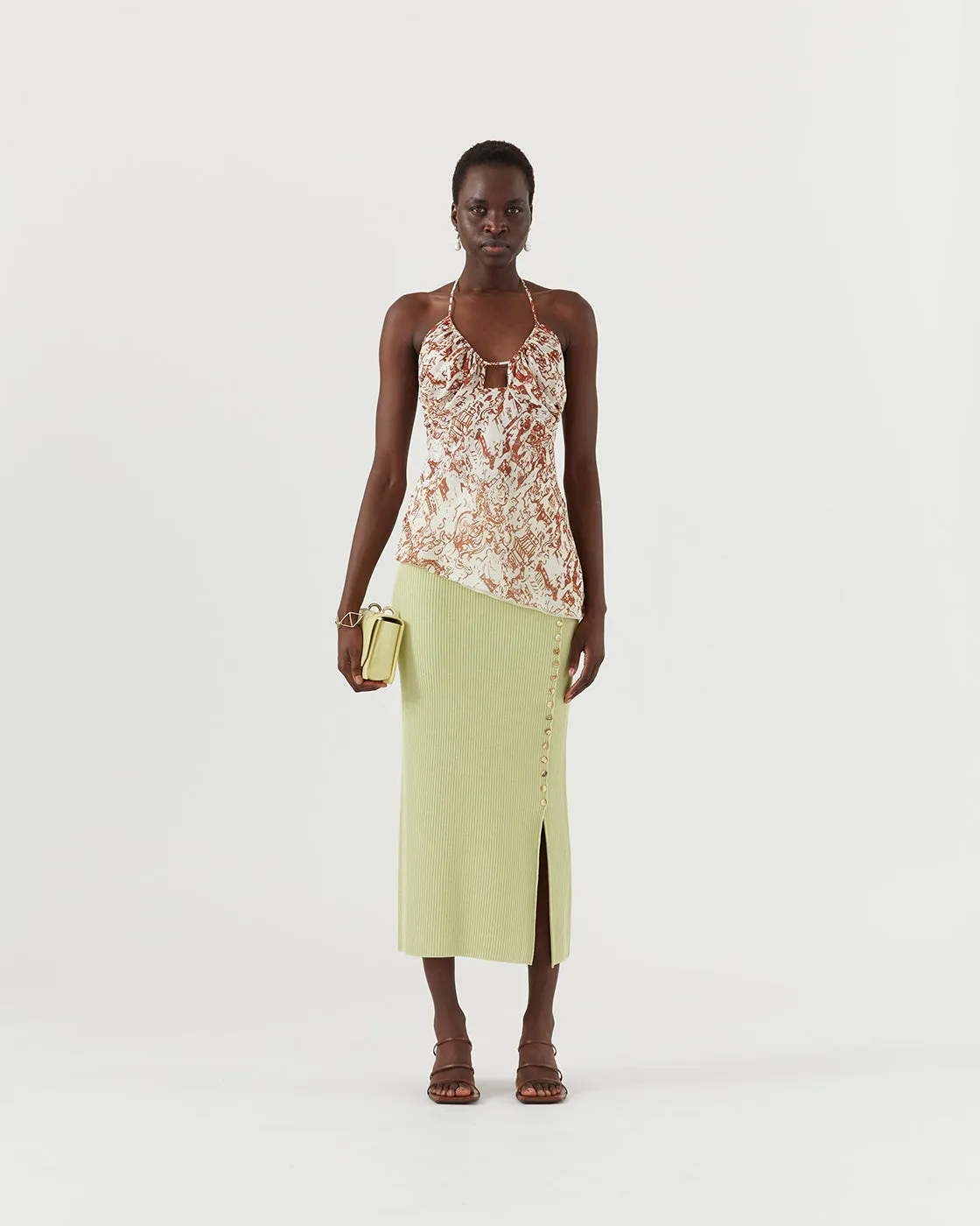 Mei Top Chiffon Printed Brown sold by Rejina Pyo product image thumbnail 3