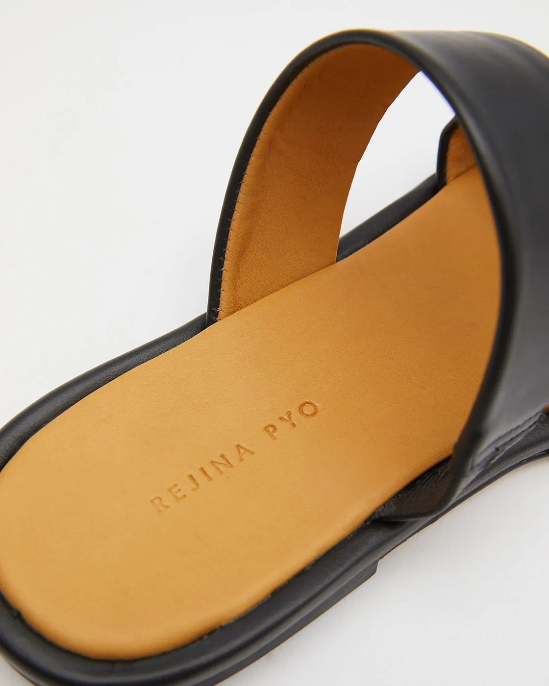 Larissa Flat Sandal 10mm Leather Black sold by Rejina Pyo product image thumbnail 3