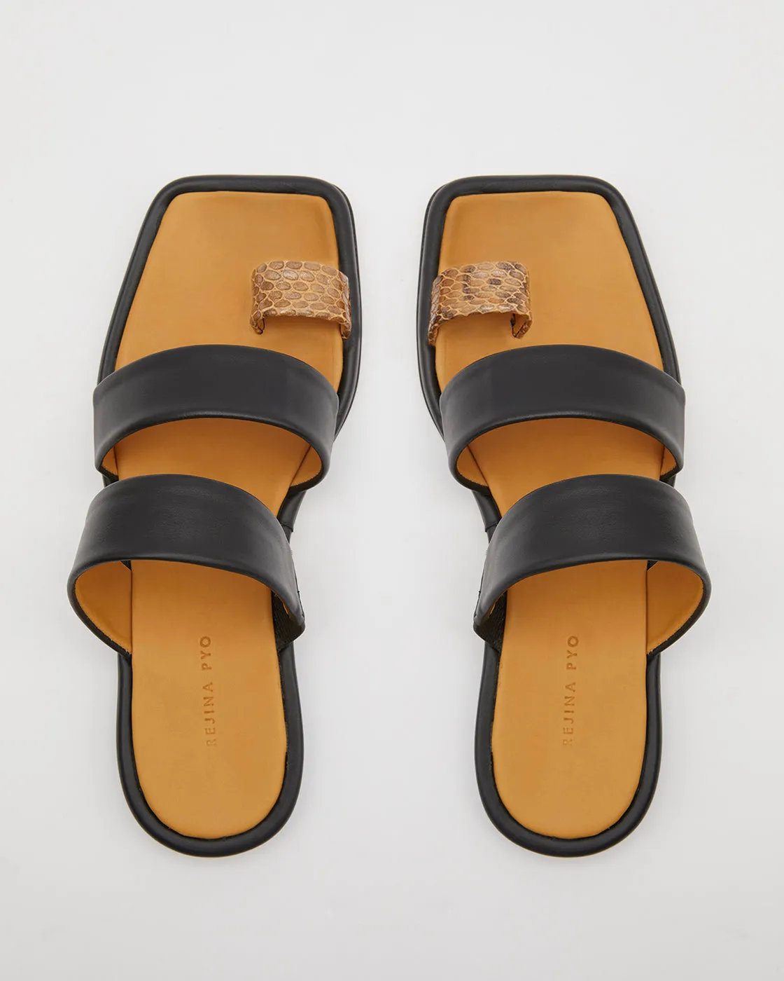 Larissa Flat Sandal 10mm Leather Black sold by Rejina Pyo product image thumbnail 2