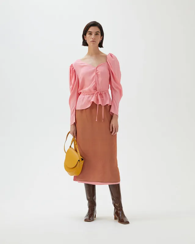 Fiona Blouse Viscose Pink made by Rejina Pyo