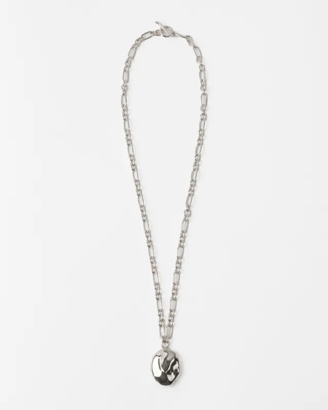 Molten Locket Necklace Silver Plated made by Rejina Pyo