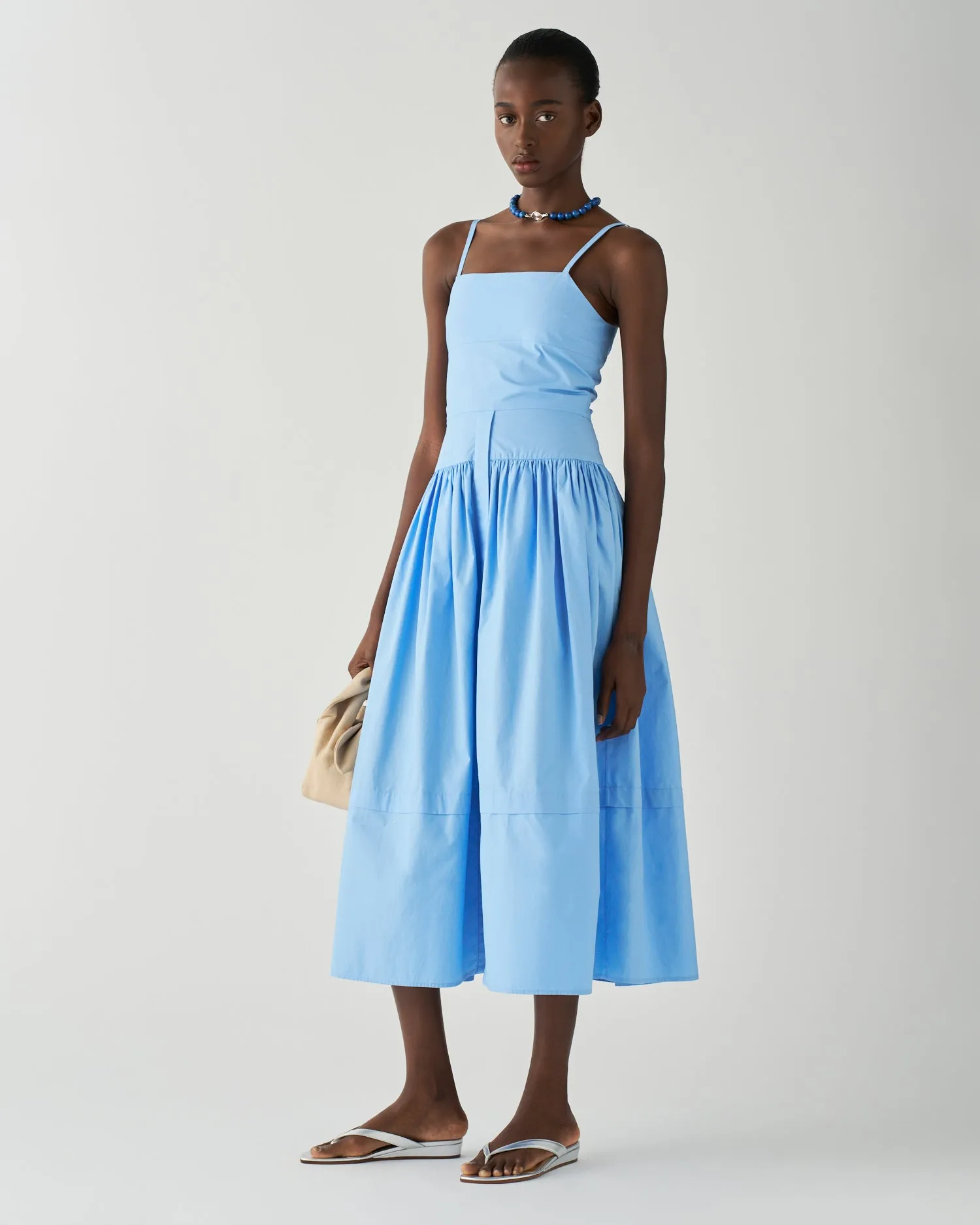 Issy Dress Cotton Poplin Blue sold by Rejina Pyo