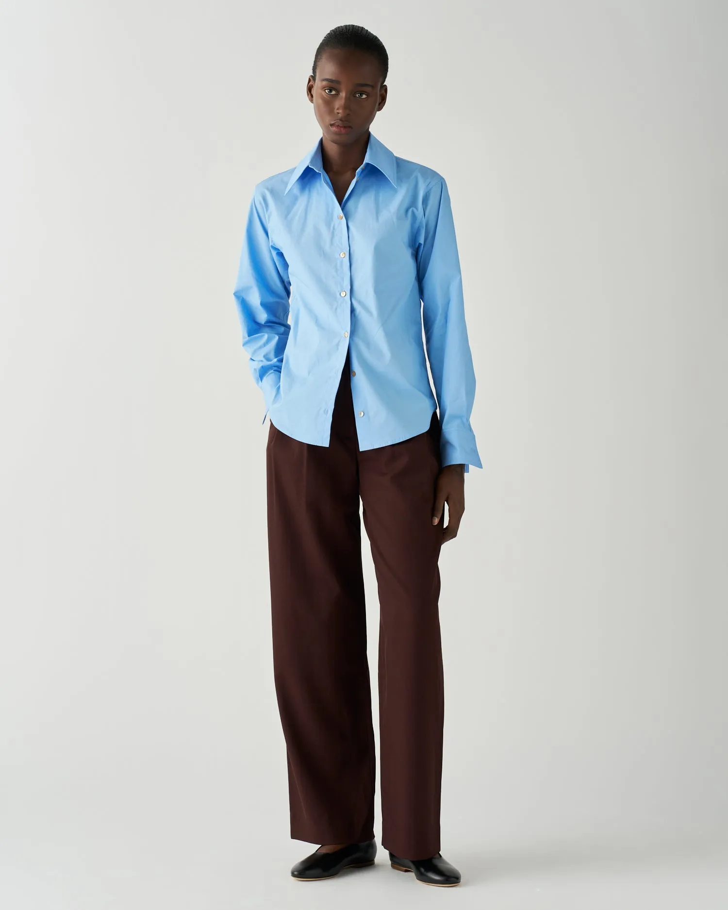 Freya Trousers Wool Blend Twill Burgundy sold by Rejina Pyo product image thumbnail 2