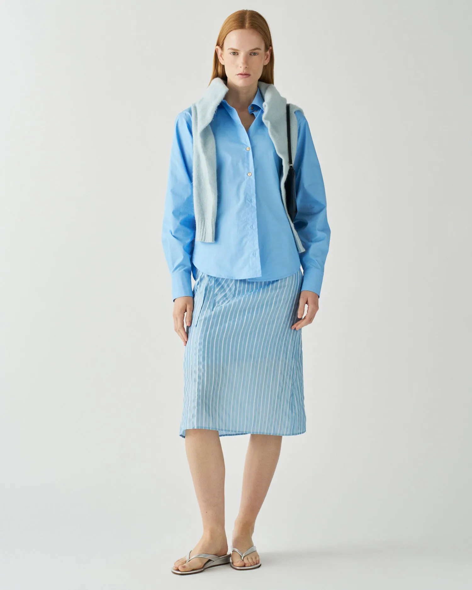 Robyn Shirt Cotton Poplin Blue sold by Rejina Pyo product image thumbnail 3