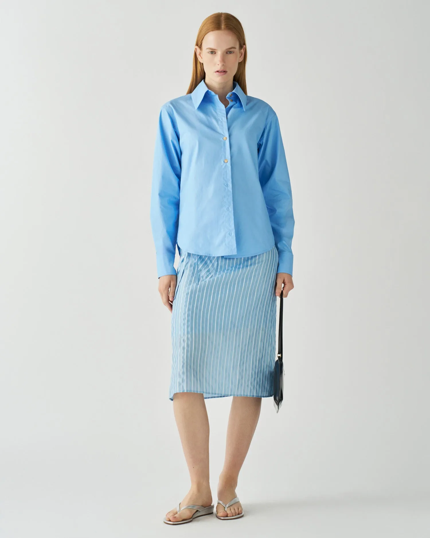 Robyn Shirt Cotton Poplin Blue sold by Rejina Pyo product image thumbnail 4