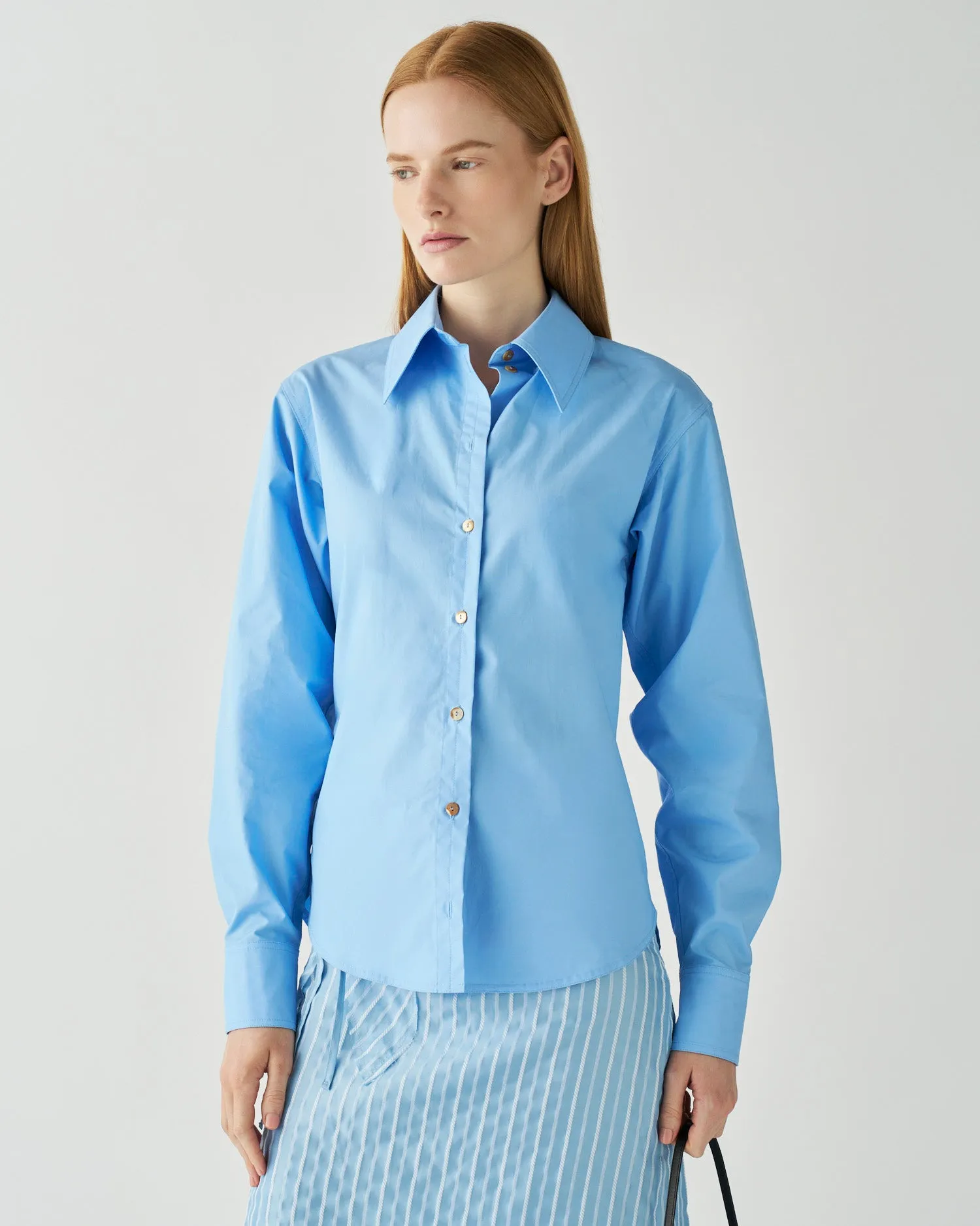 Robyn Shirt Cotton Poplin Blue sold by Rejina Pyo product image thumbnail 2
