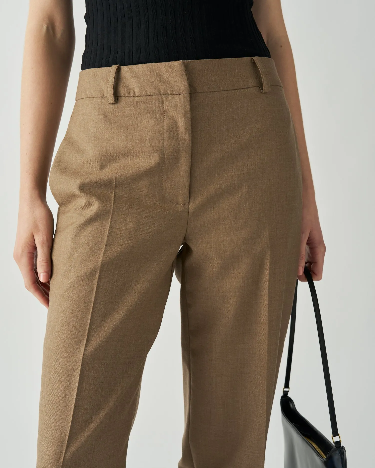 Cathy Trousers Wool Suiting Walnut sold by Rejina Pyo product image thumbnail 3